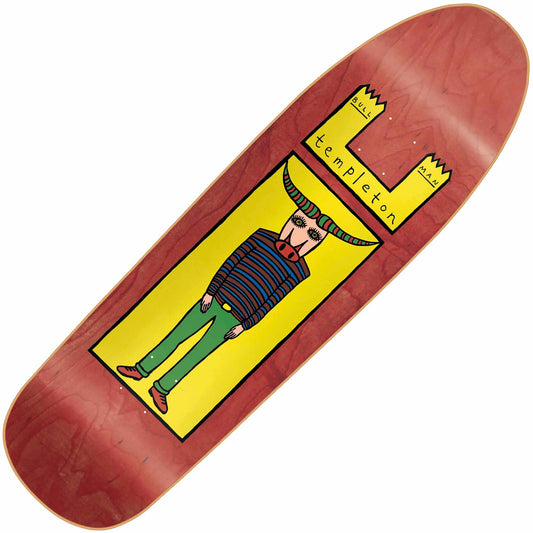 New Deal Templeton Bullman Reissue Deck, Red (9.35") - Tiki Room Skateboards - 1