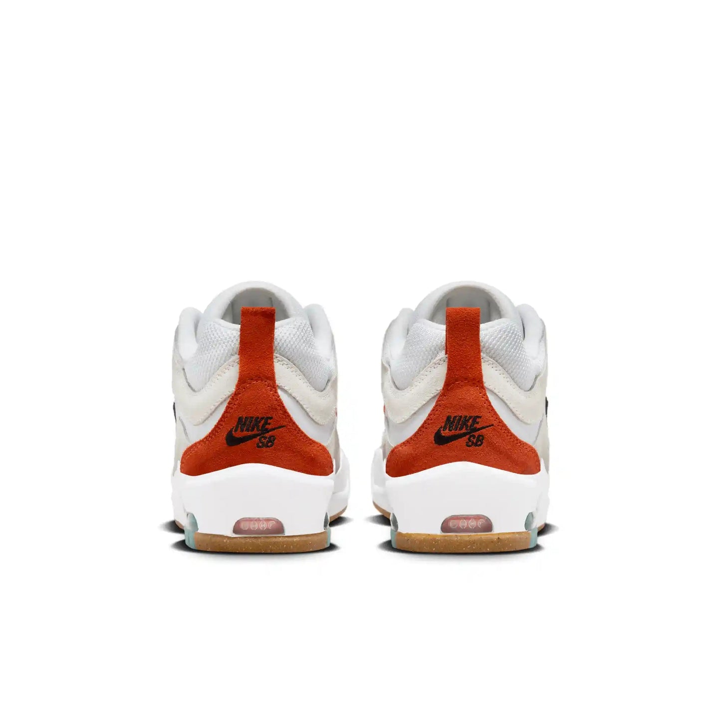 Nike SB Air Max Ishod, white/orange-summit white-black - Tiki Room Skateboards - 4