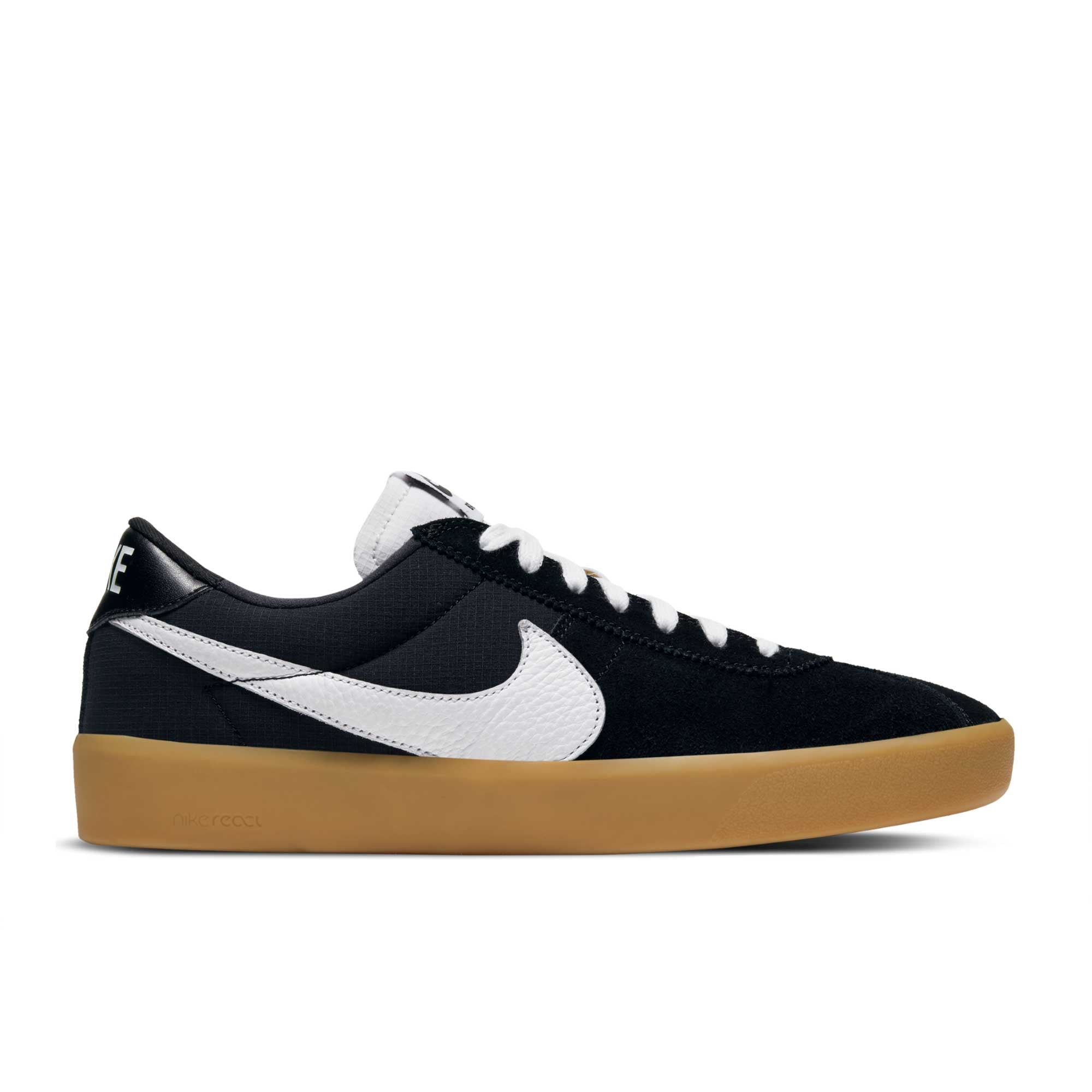 Nike SB Bruin React black white black gum light brown