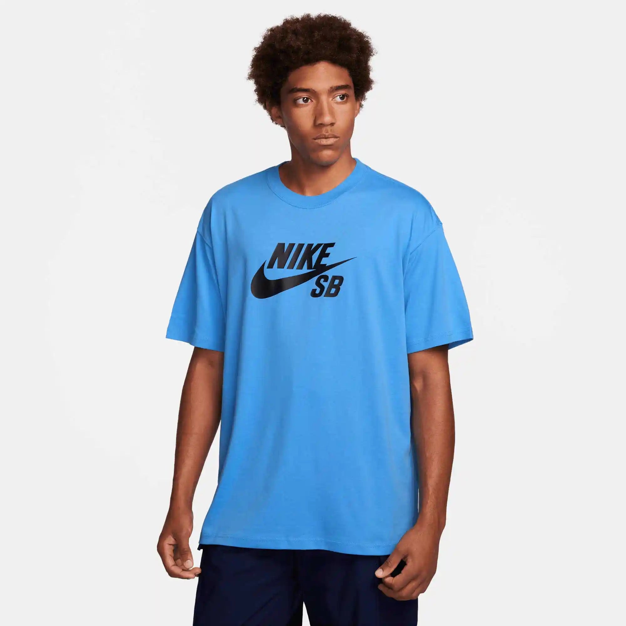 Nike SB Logo Skate T Shirt university blue black Tiki Room Skateboards