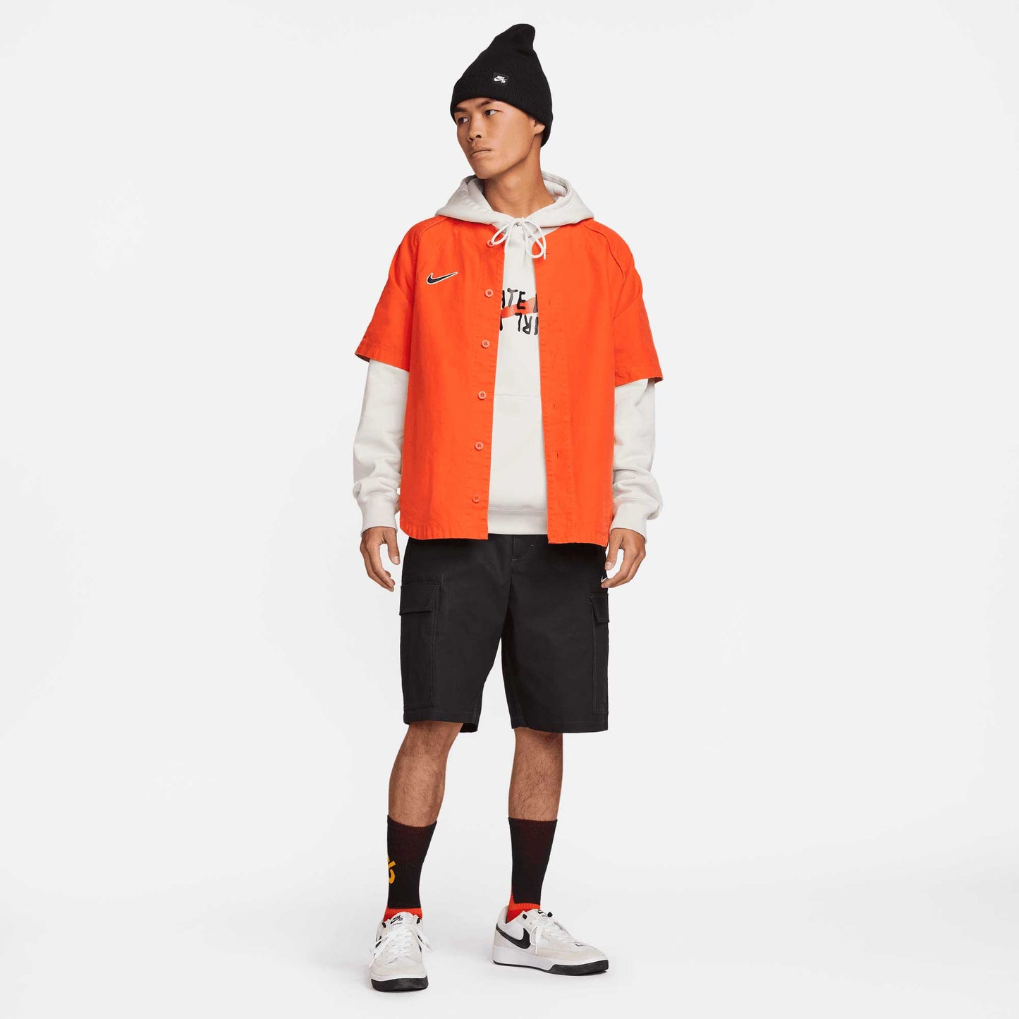 Nike SB Skate Like A Girl Hoodie, light bone/light bone/black/lt crimson - Tiki Room Skateboards - 7