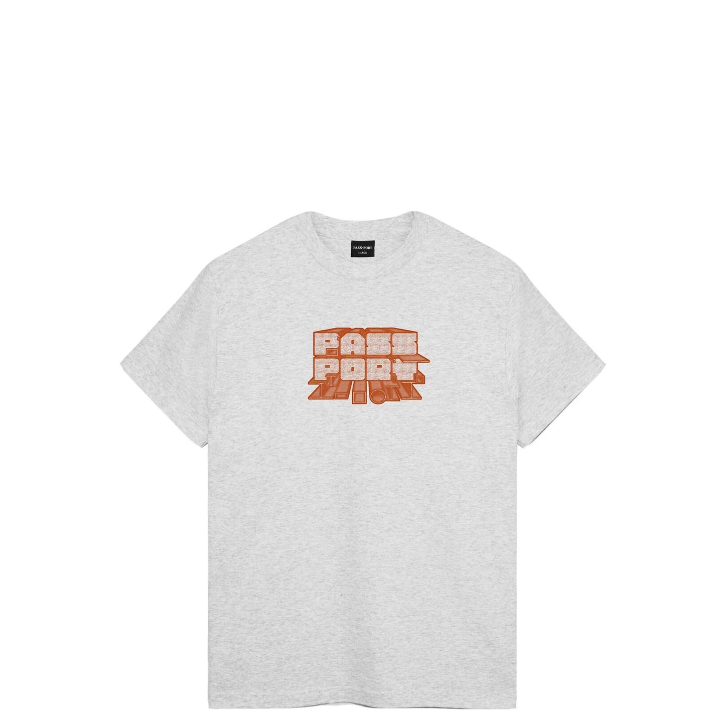 Passport Shippin’ Steel Tee, ash - Tiki Room Skateboards - 1