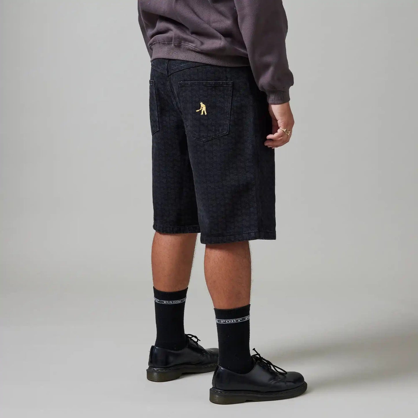 Passport Workers Club Denim Short, drain laser etched black - Tiki Room Skateboards - 7