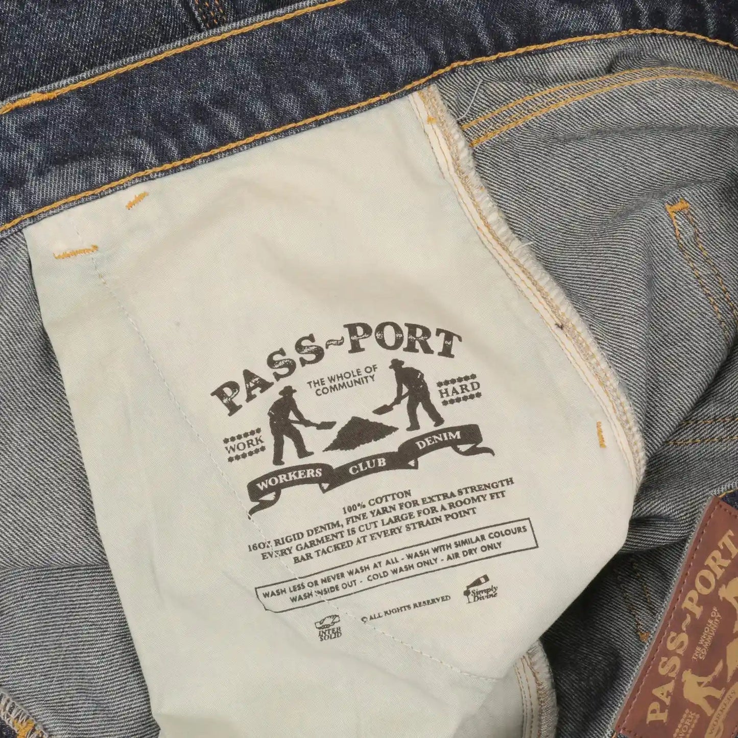 Passport Workers Club Denim Short, washed dark indigo - Tiki Room Skateboards - 6