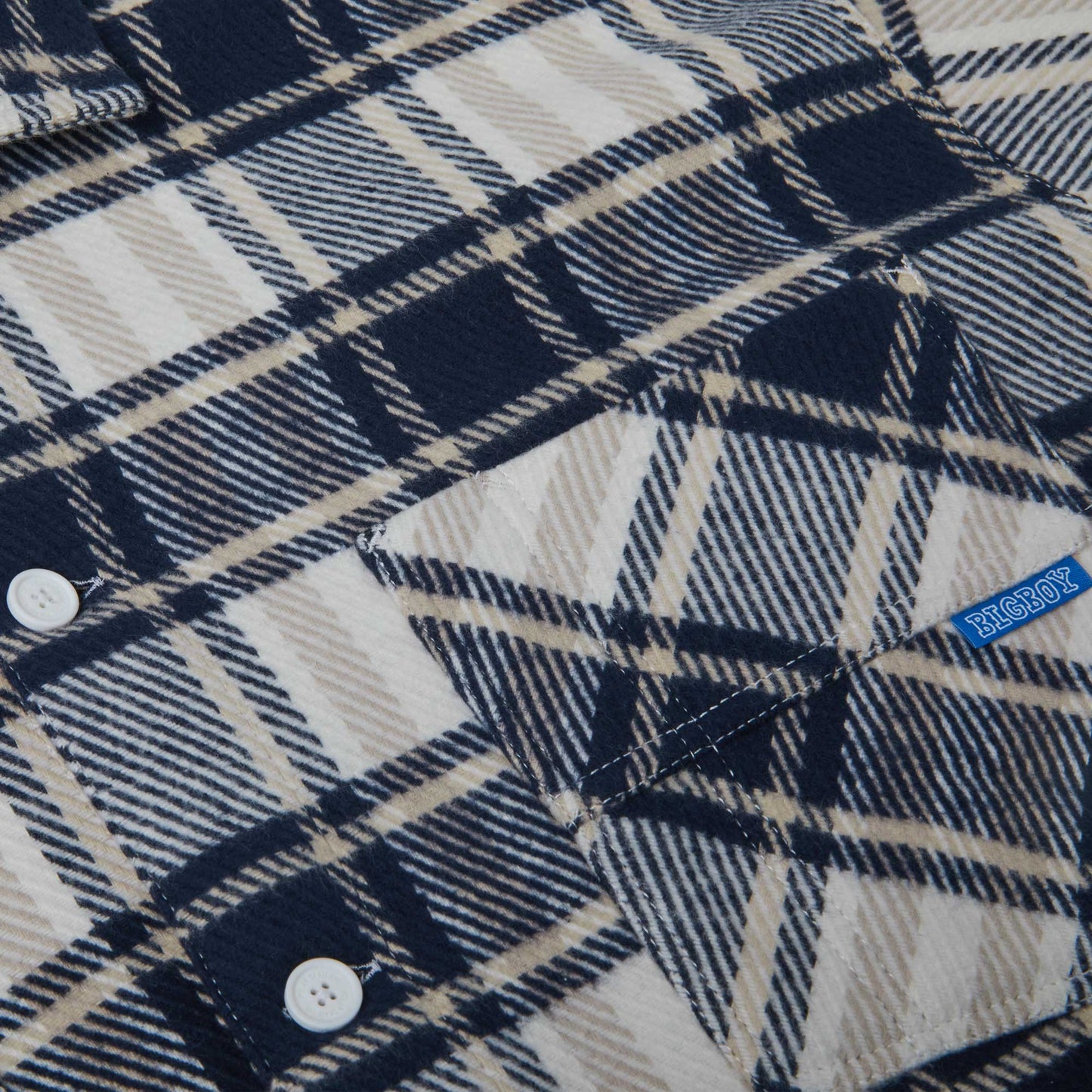 Polar Big Boy Flannel Shirt, navy - Tiki Room Skateboards - 3
