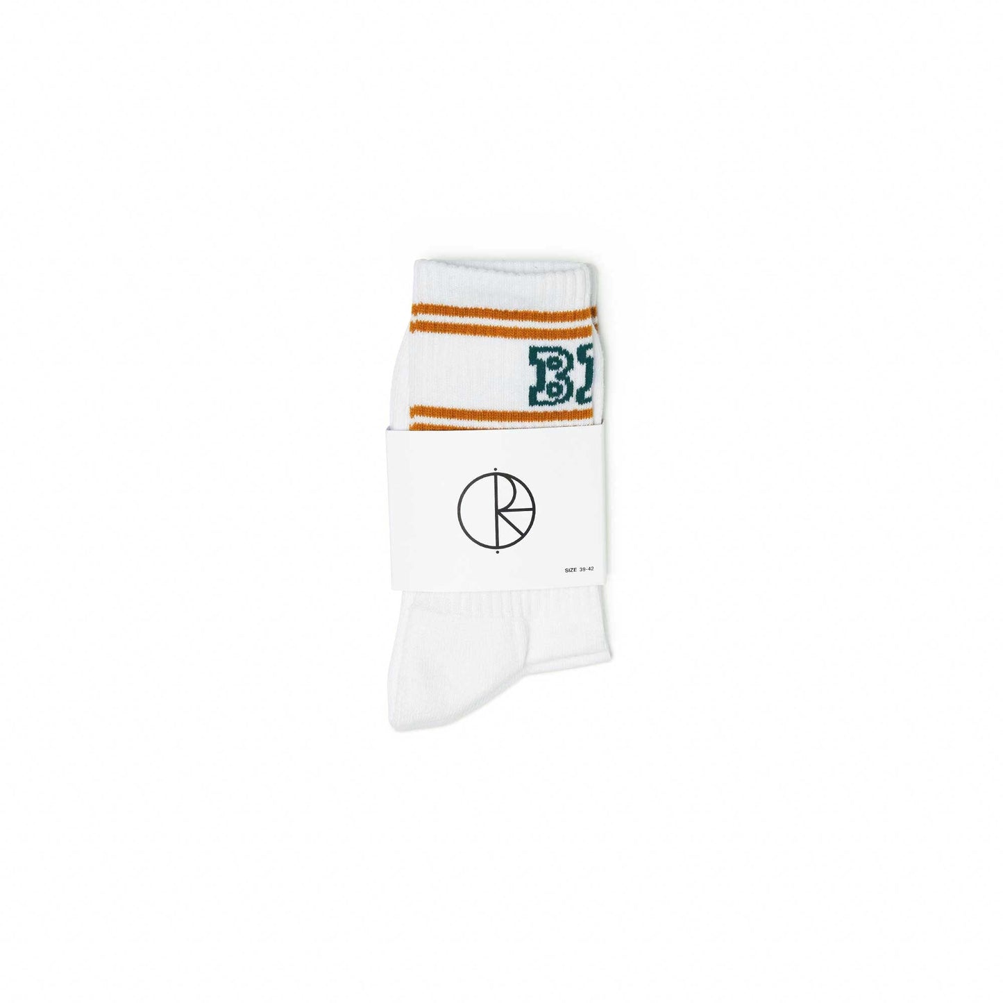 Polar Big Boy socks, white/teal/orange, white/teal/orange - Tiki Room Skateboards - 2