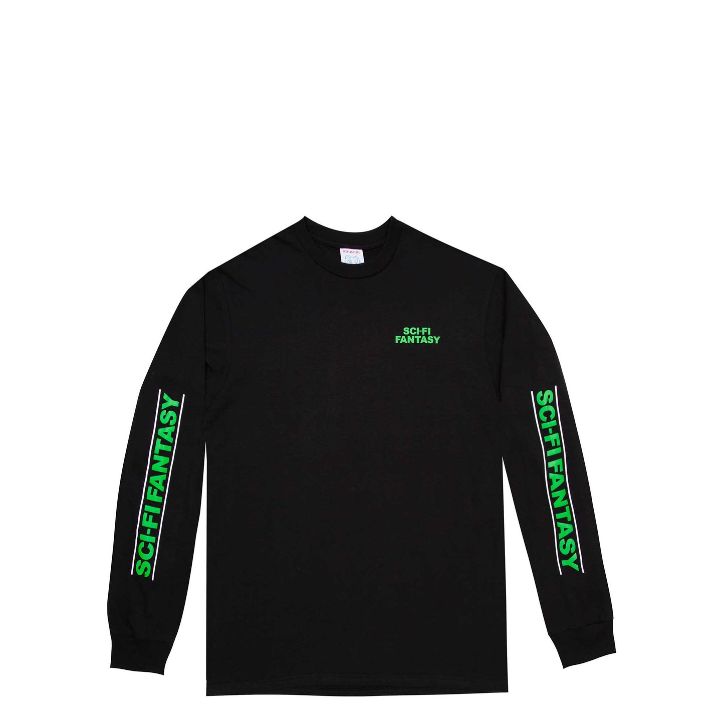 Sci-Fi Fantasy Logo L/S Tee, black - Tiki Room Skateboards - 1