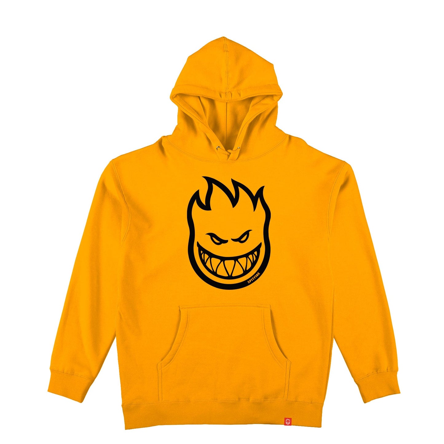 Spitfire Bighead Pullover Hooded Sweatshirt, gold w/ black print - Tiki Room Skateboards - 1