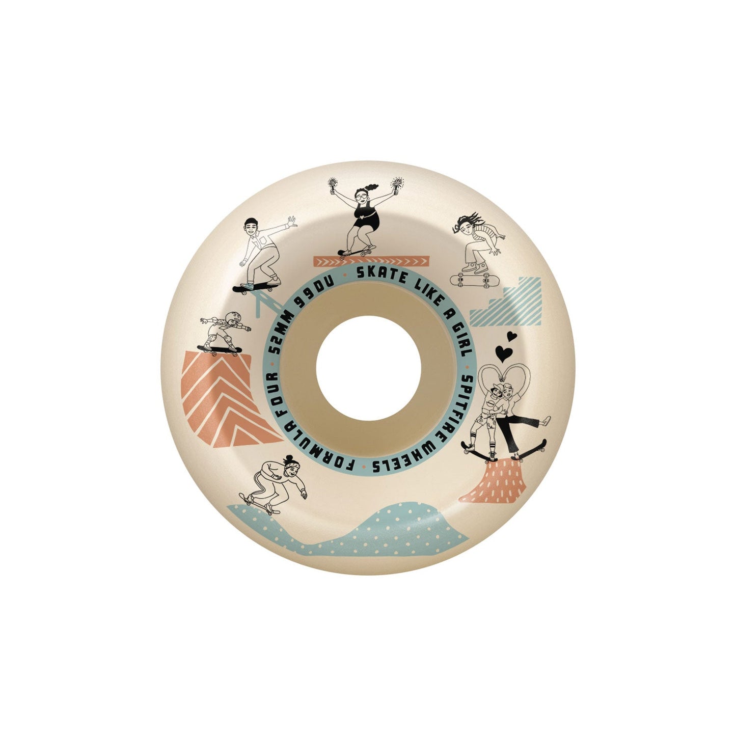 Spitfire Formula Four 99 Skate Like A Girl Sessions 52mm - Tiki Room Skateboards - 1