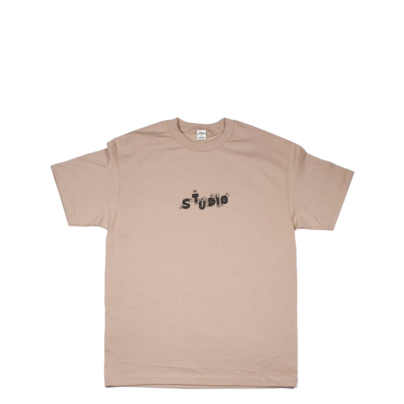 Studio Brick Buddies Tee, sand - Tiki Room Skateboards - 1