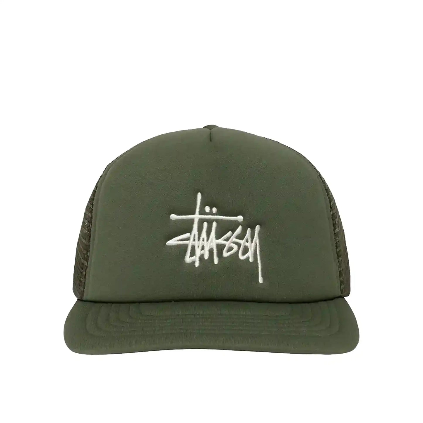 Stussy Big Basic Trucker Cap, deep green - Tiki Room Skateboards - 3