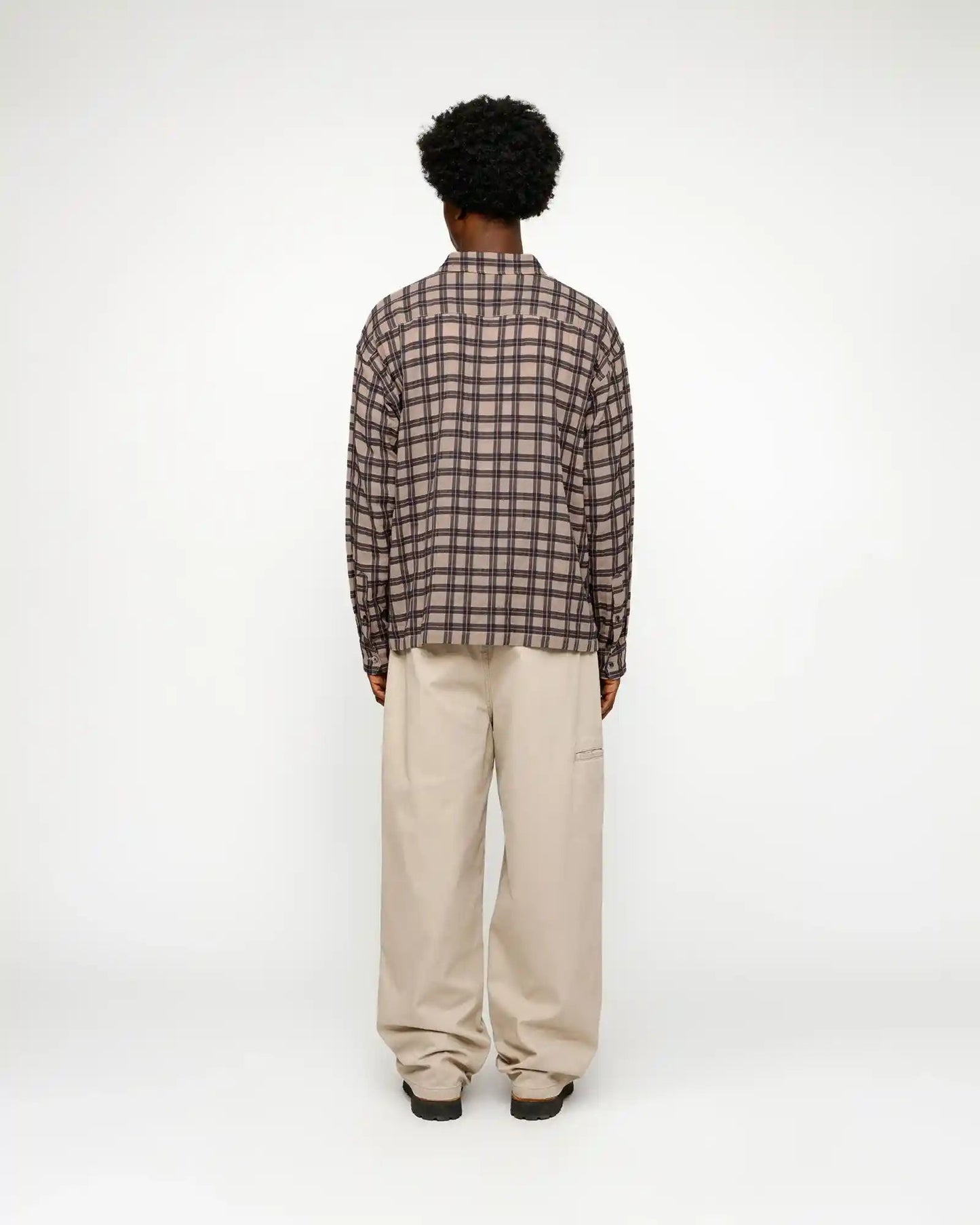 Stussy Sonoma Plaid Shirt, tan - Tiki Room Skateboards - 7