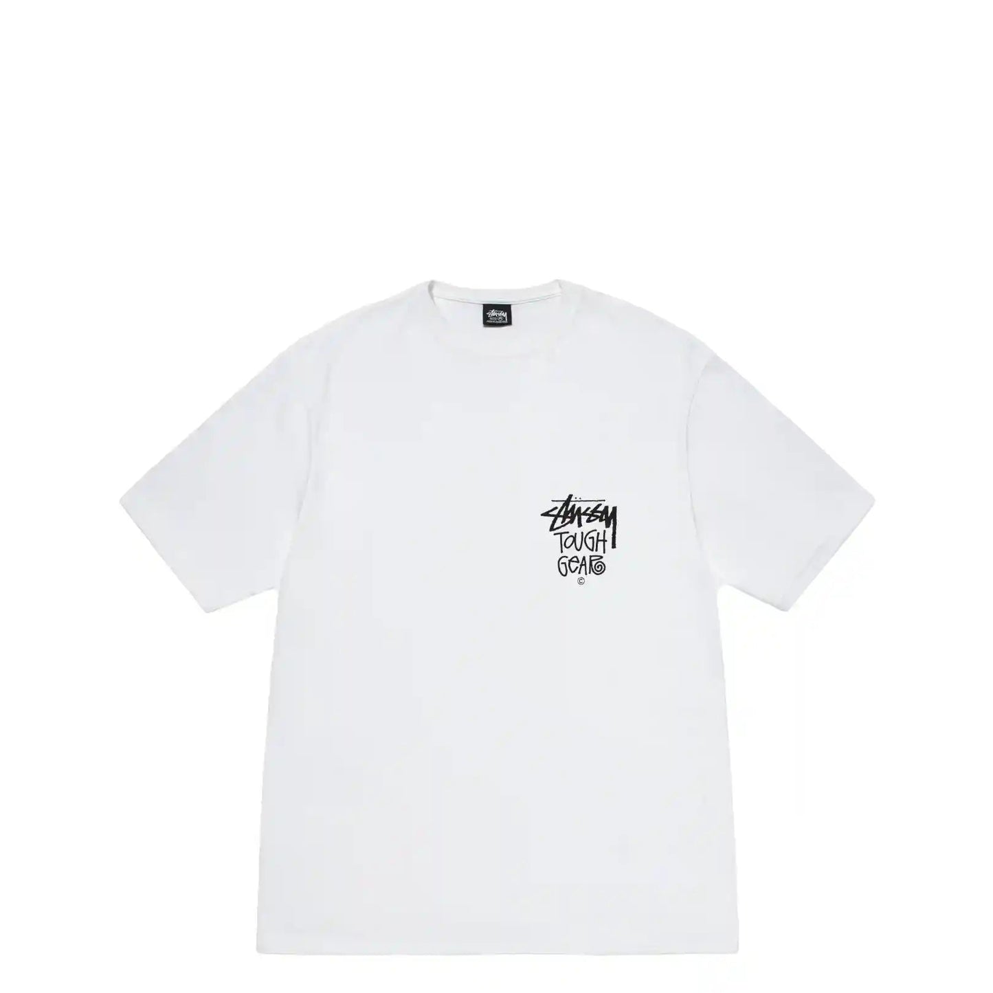 Stussy Tough Gear Tee, white - Tiki Room Skateboards - 2