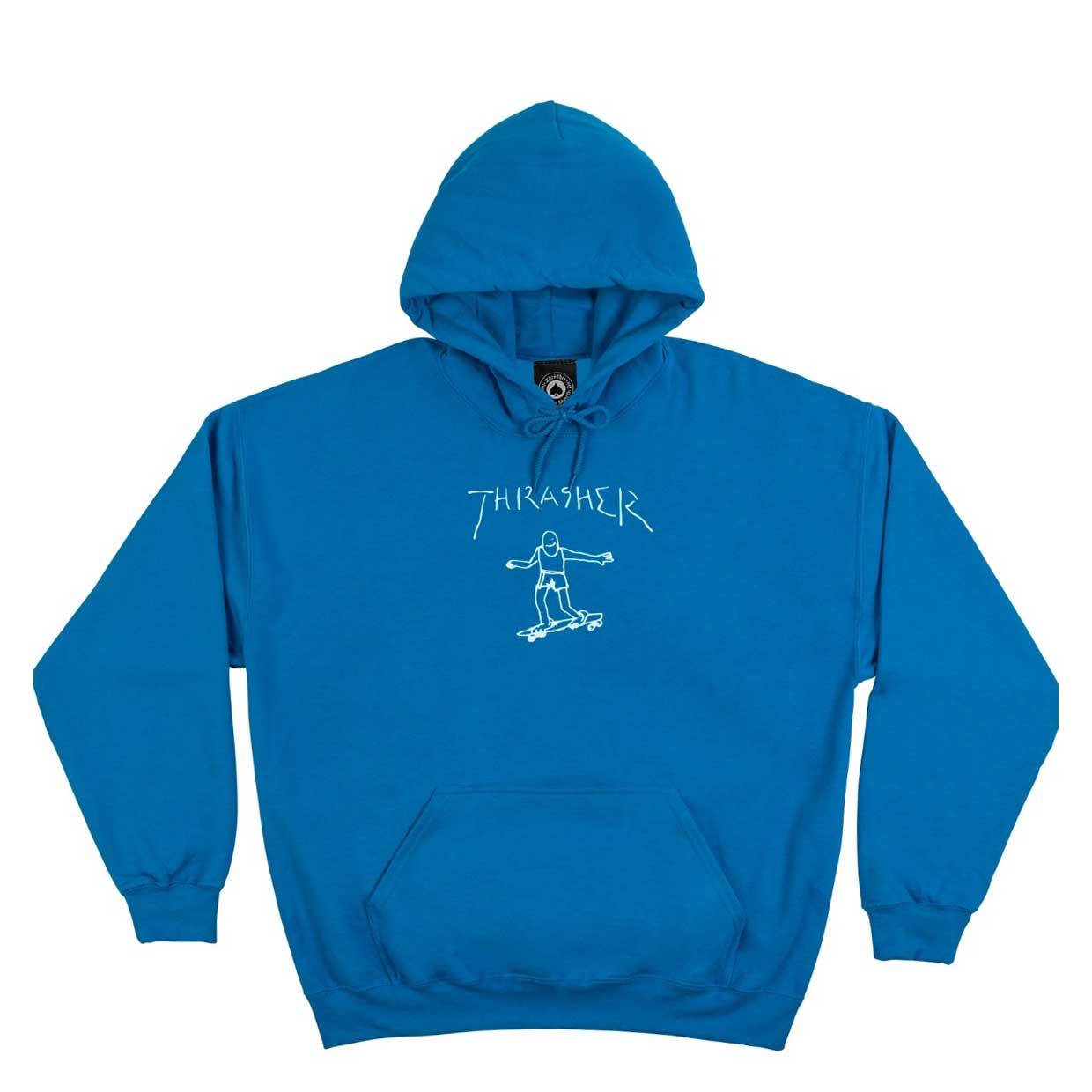 Blue thrasher hoodie best sale