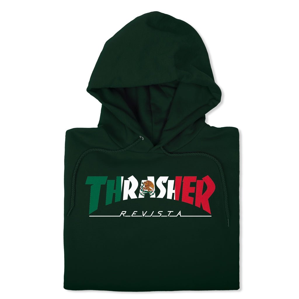 Thrasher Mexico Revista Hood, forest green - Tiki Room Skateboards - 2