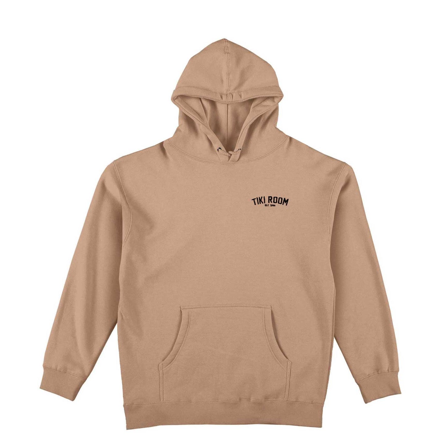 Tiki Room Embroidered Small Arch heavyweight hoody, sandstone - Tiki Room Skateboards - 1