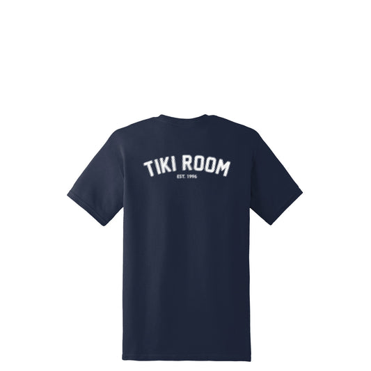 Tiki Room Halftone Arch Tee, navy - Tiki Room Skateboards - 1