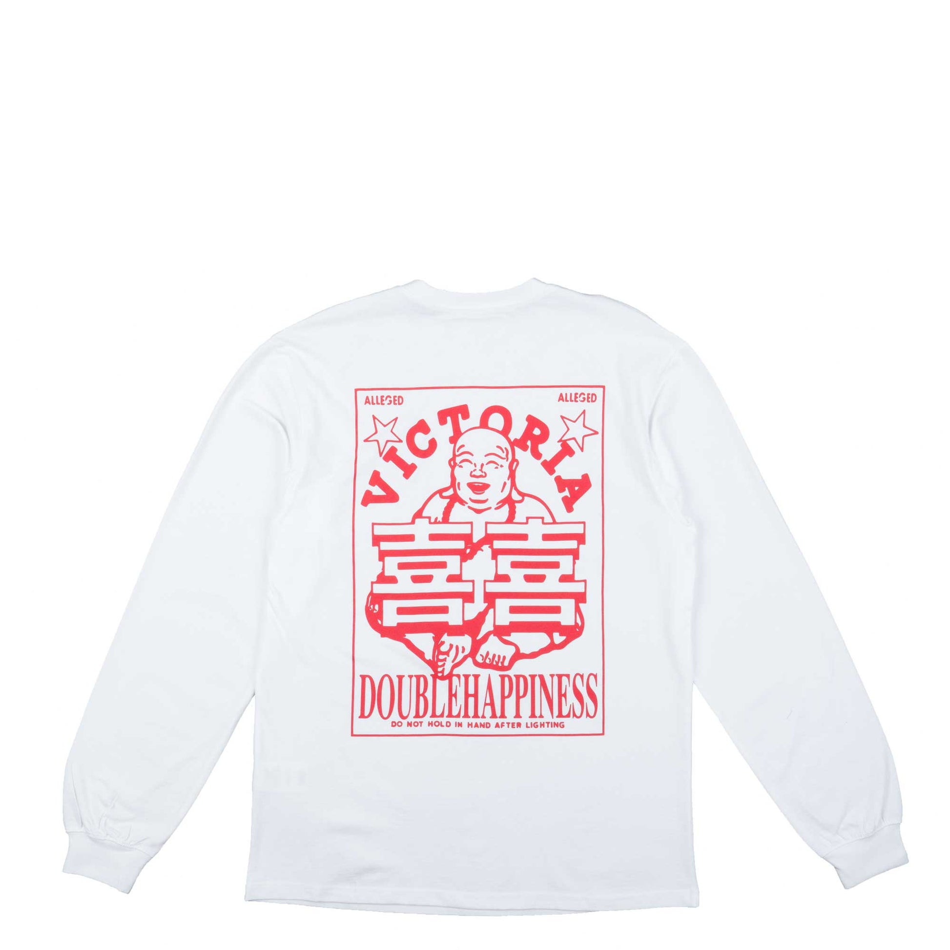 Victoria Double Happiness Ls Tee, white - Tiki Room Skateboards - 2