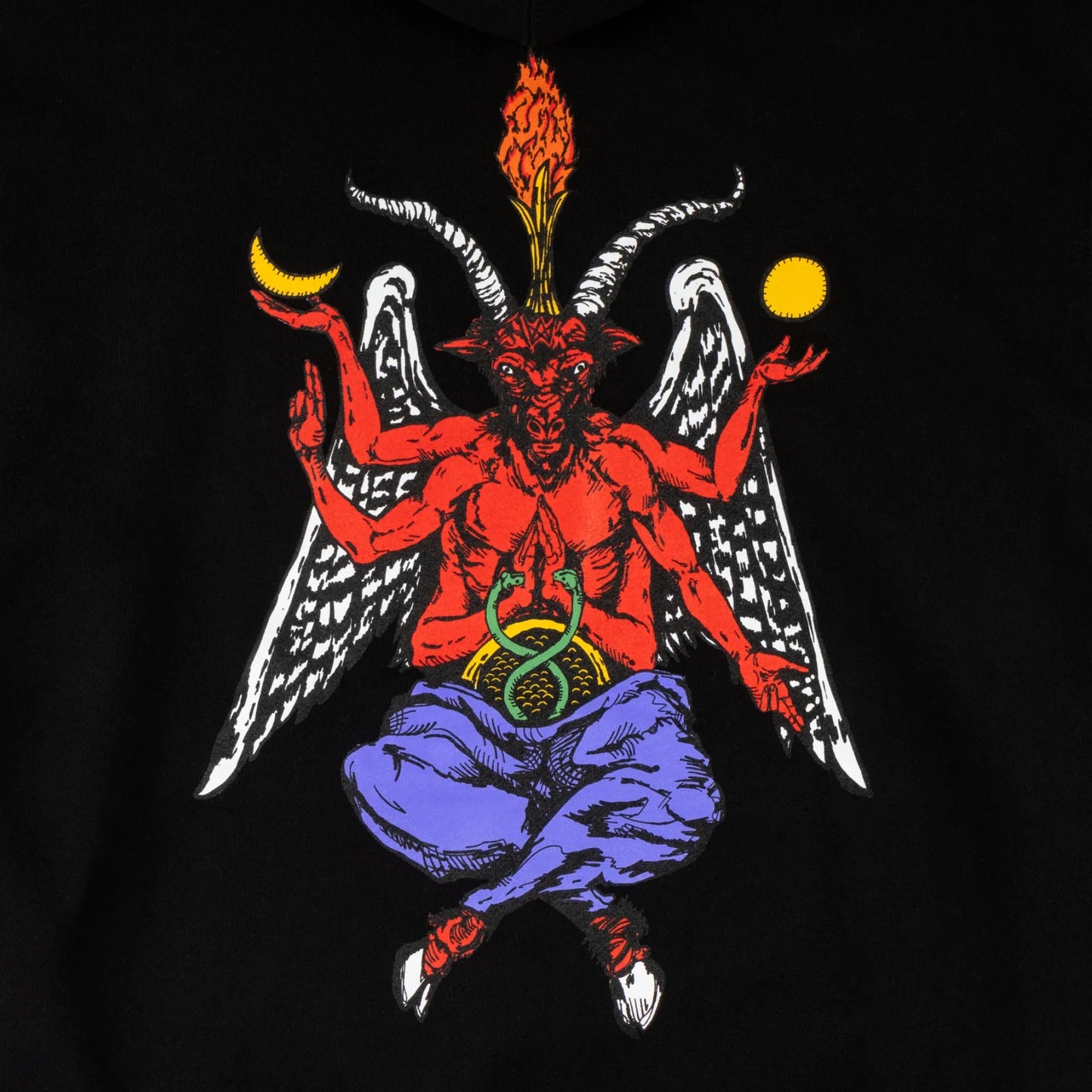 Welcome Bapholit Pullover Hoodie, black/red - Tiki Room Skateboards - 3