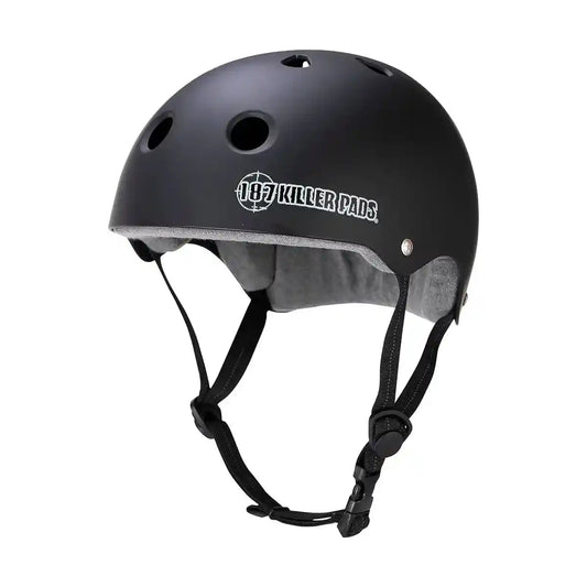 187 Pro Skate Helmet With Sweatsaver Liner, matte black - Tiki Room Skateboards - 1