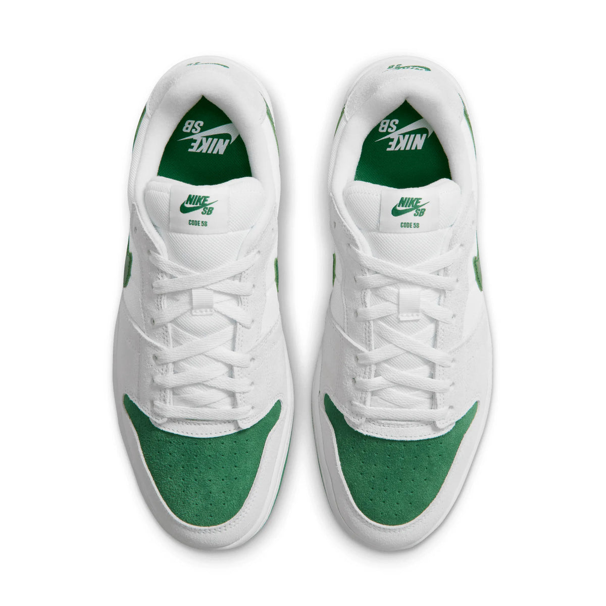 Nike SB Code 58, white/pine green-summit white-pine green — available at TIKI ROOM