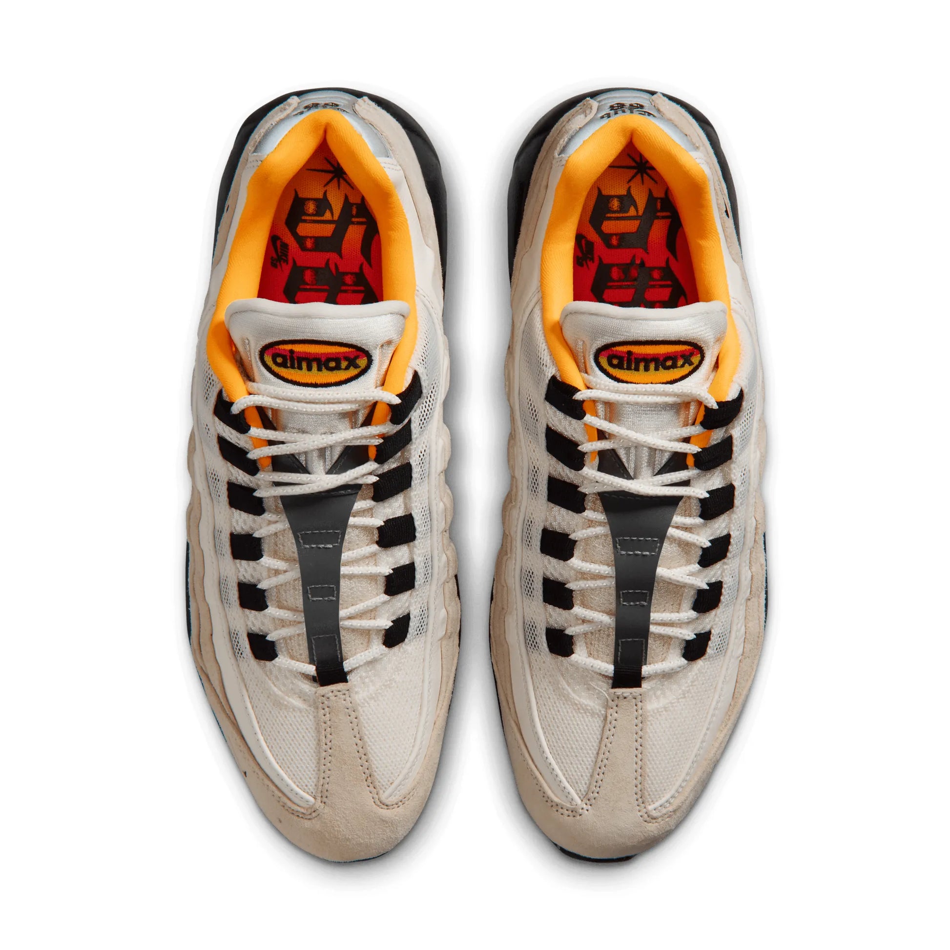 Nike SB Air Max 95, sail/black-laser orange — available at TIKI ROOM