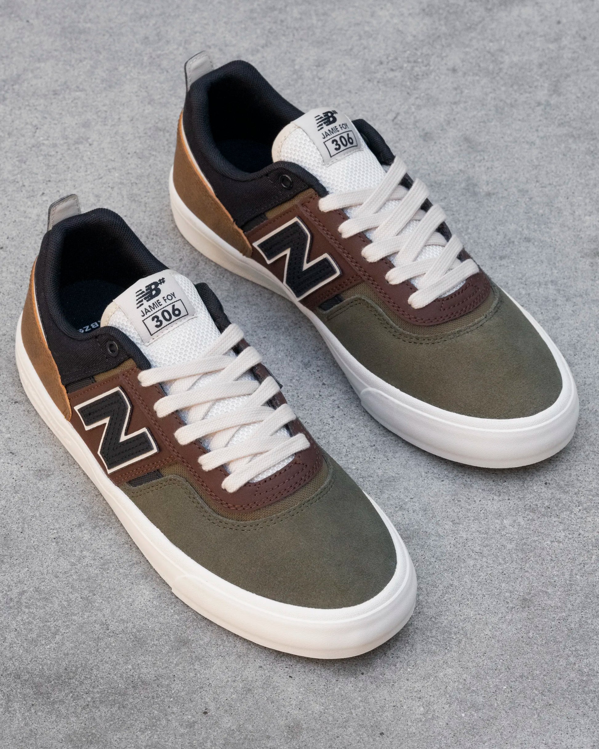 New Balance Numeric 306, brown/olive — available at TIKI ROOM