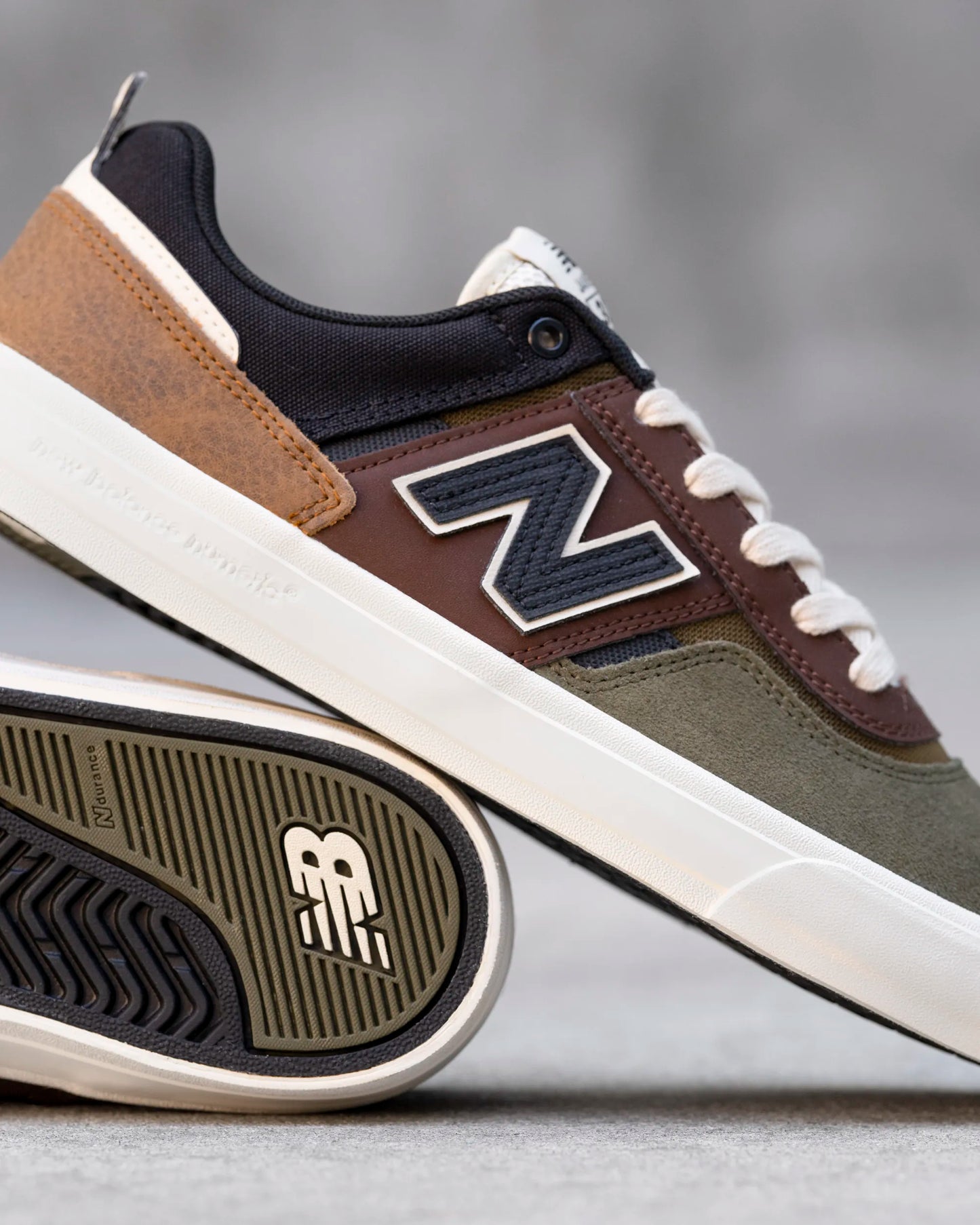 New Balance Numeric 306, brown/olive — available at TIKI ROOM