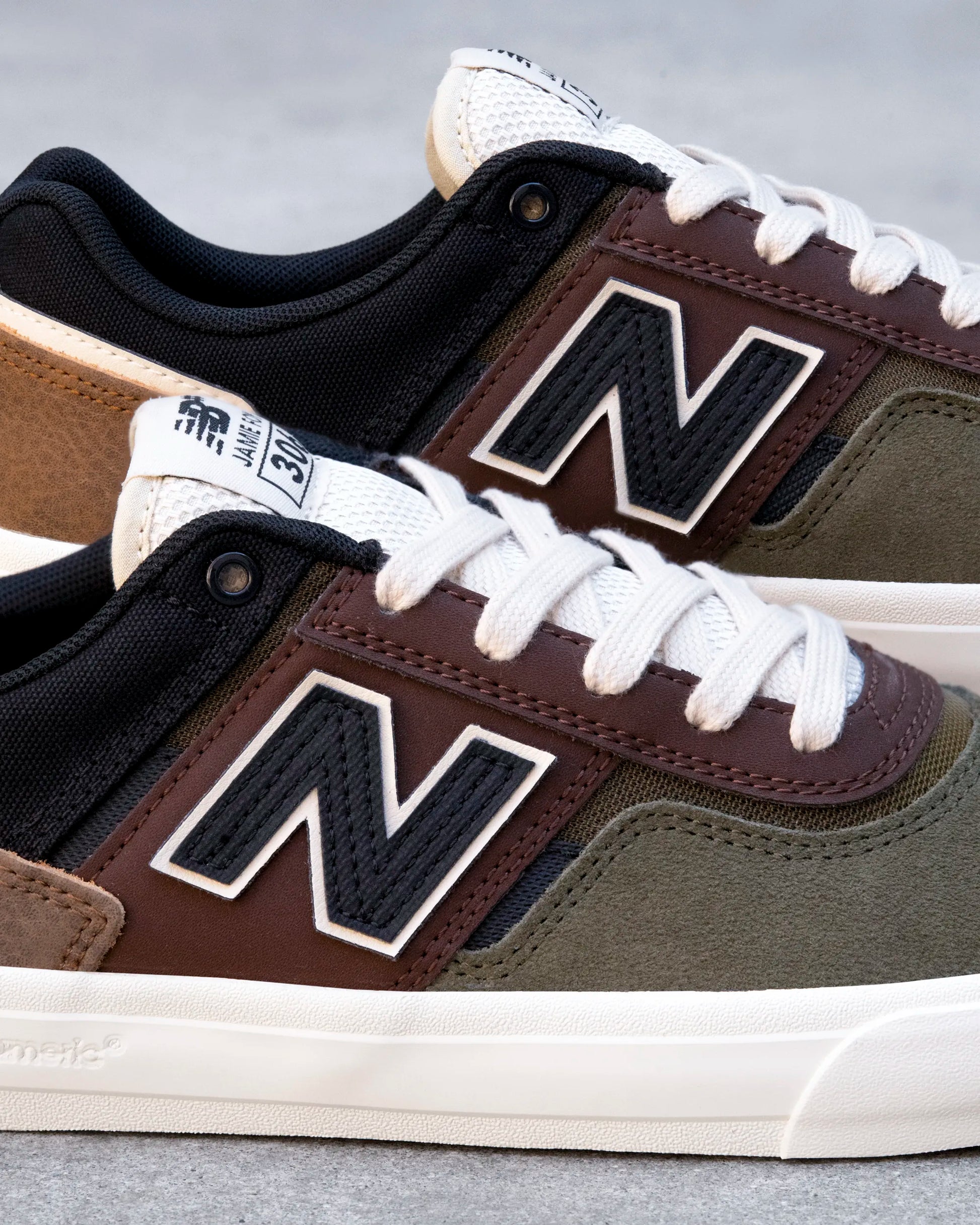 New Balance Numeric 306, brown/olive — available at TIKI ROOM