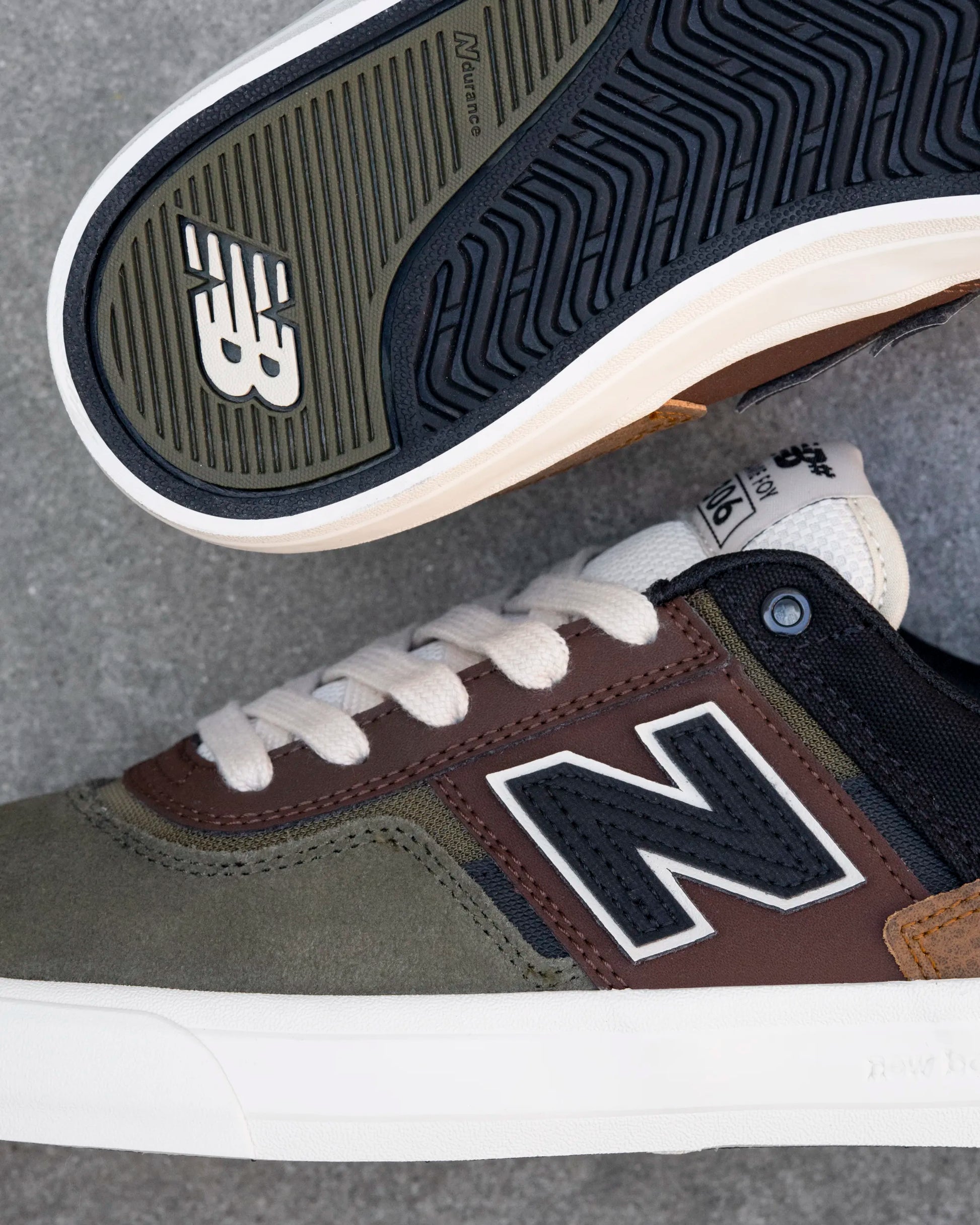 New Balance Numeric 306, brown/olive — available at TIKI ROOM