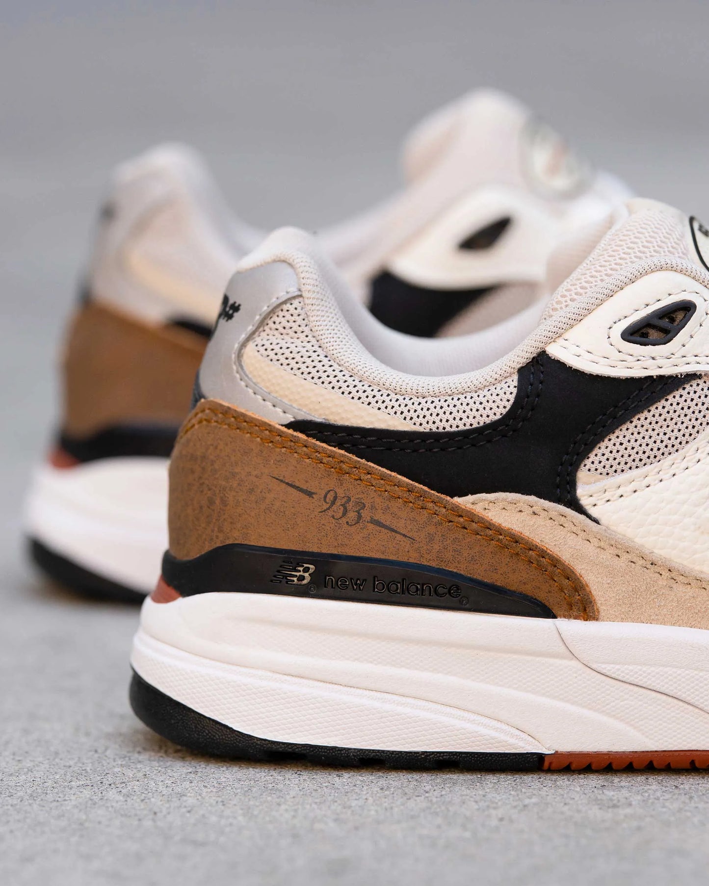 New Balance Numeric 933, sea salt/brown — available at TIKI ROOM