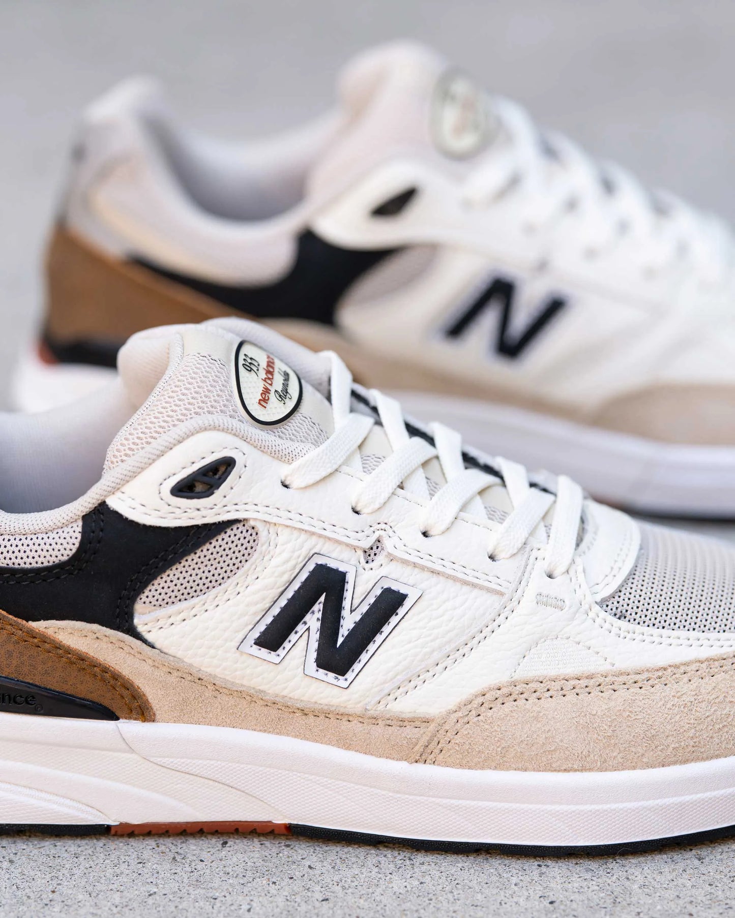 New Balance Numeric 933, sea salt/brown — available at TIKI ROOM