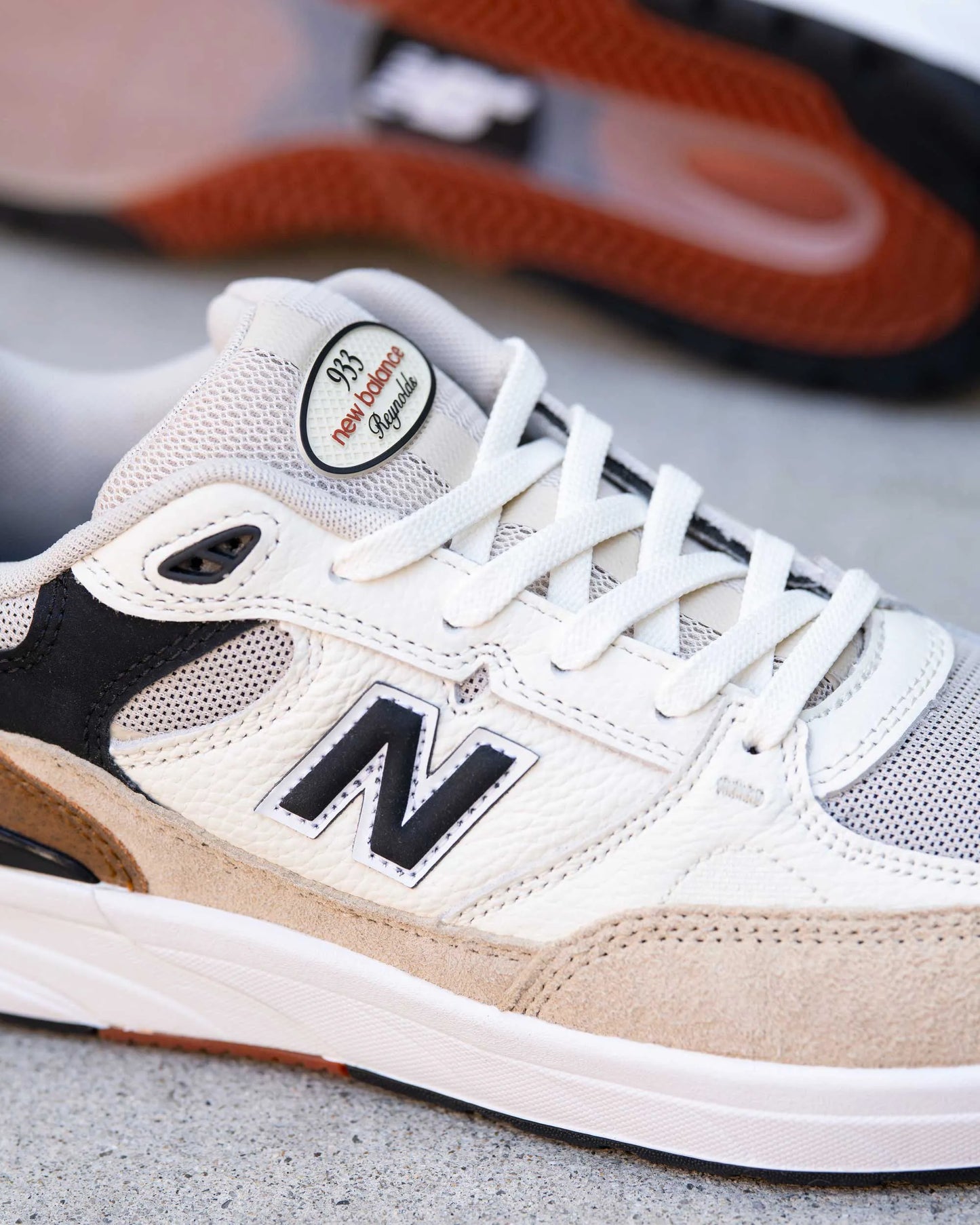 New Balance Numeric 933, sea salt/brown — available at TIKI ROOM