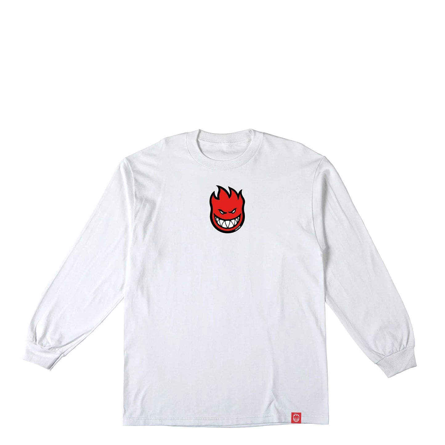 Spitfire Bighead Mid Fill Longsleeve Tee, white w/ red, white & black print