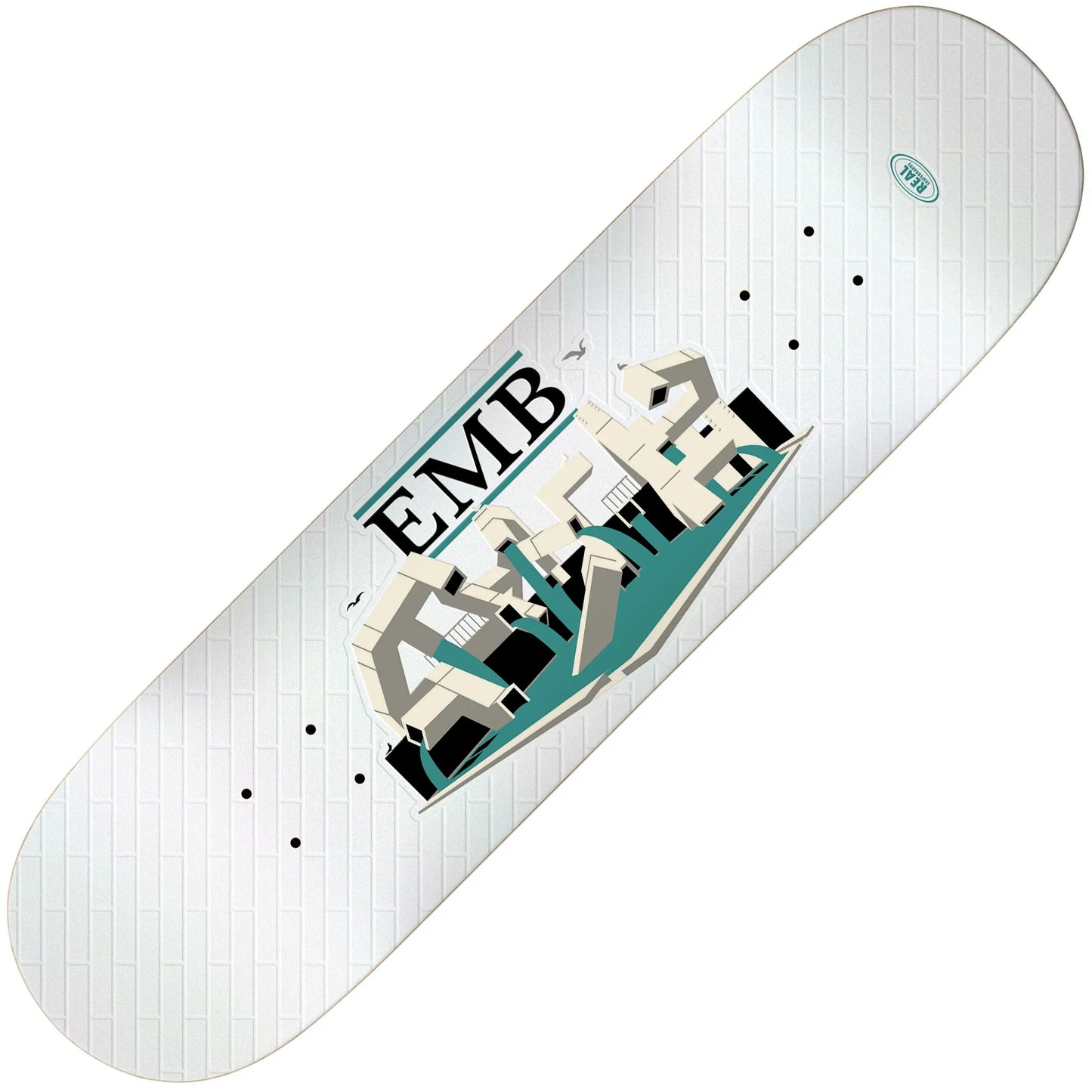Real Emb Deck (8.25"), white