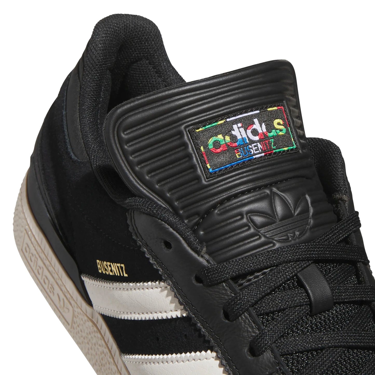 Adidas Busenitz, core black/chalk white/gold met. - Tiki Room Skateboards - 2