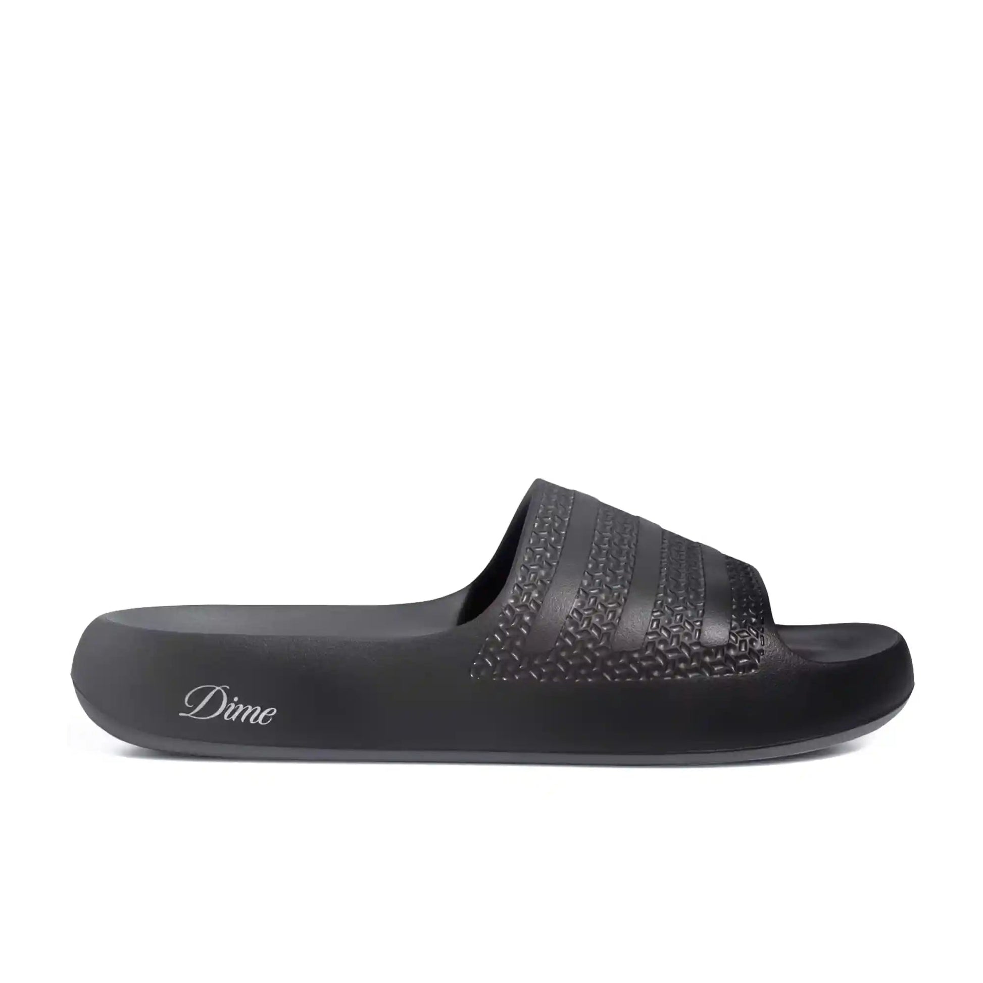 Adidas Dime Women's Ayoon Slides, core black / vista grey / gold metallic - Tiki Room Skateboards - 1