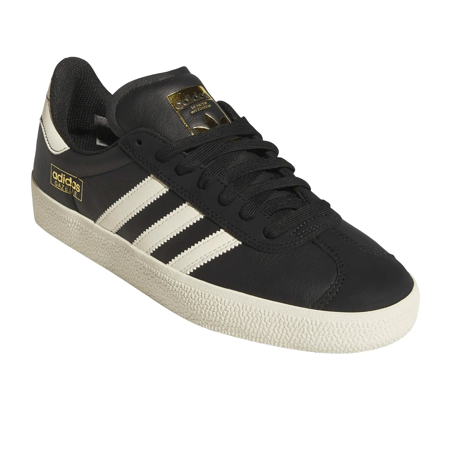 Adidas Gazelle ADV, core black/cream white/gold met. - Tiki Room Skateboards - 3