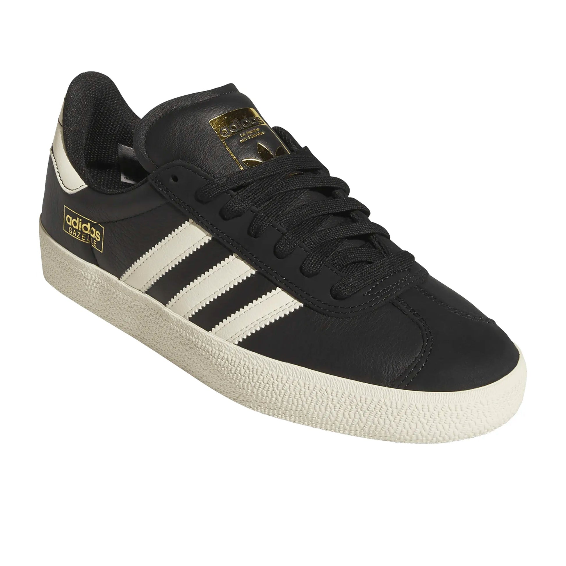 Adidas Gazelle ADV, core black/cream white/gold met. - Tiki Room Skateboards - 3