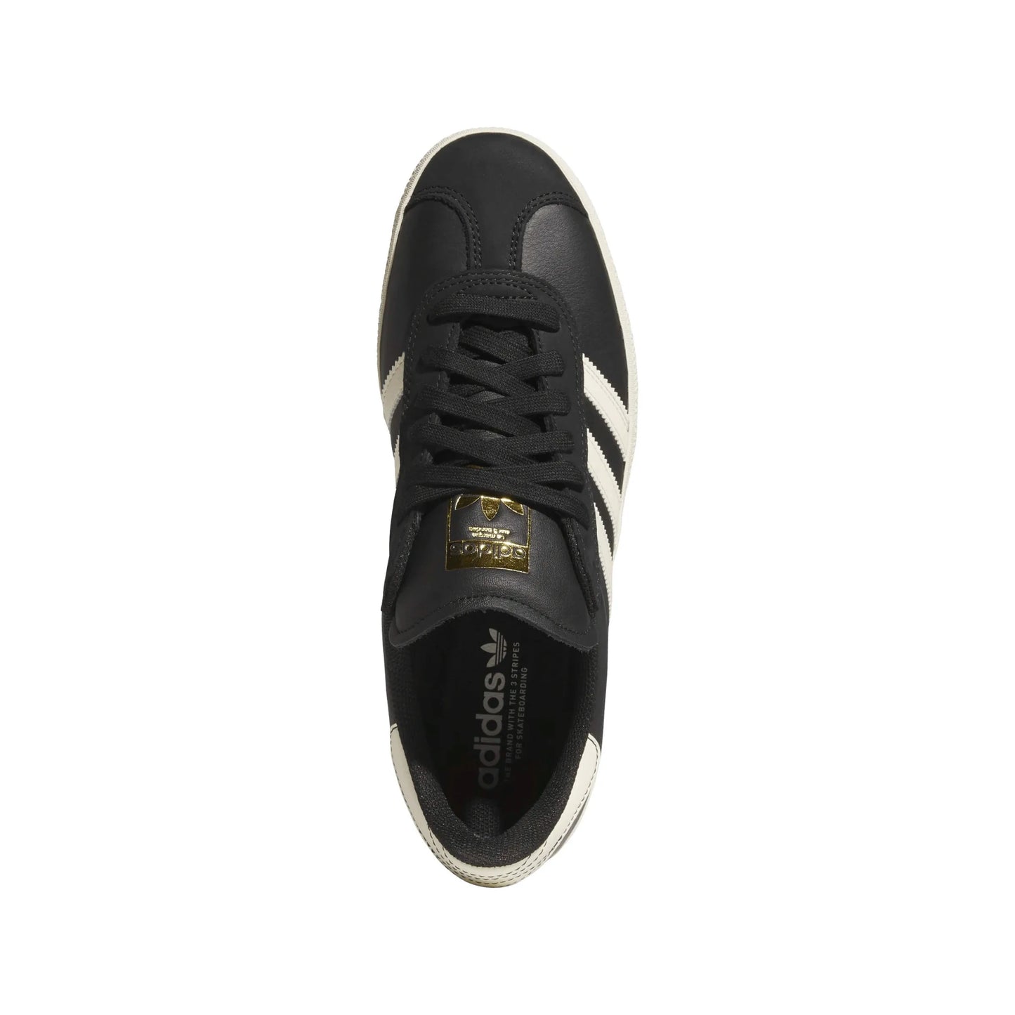 Adidas Gazelle ADV, core black/cream white/gold met. - Tiki Room Skateboards - 8