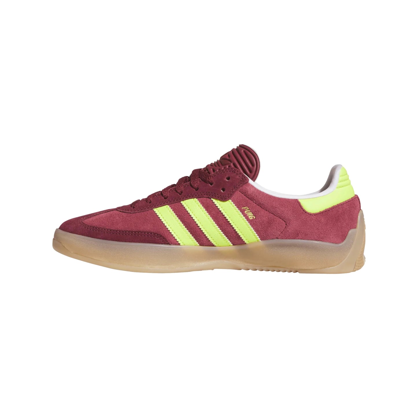 Adidas Puig Samba, maroon/semi solar yellow/shadow red - Tiki Room Skateboards - 7