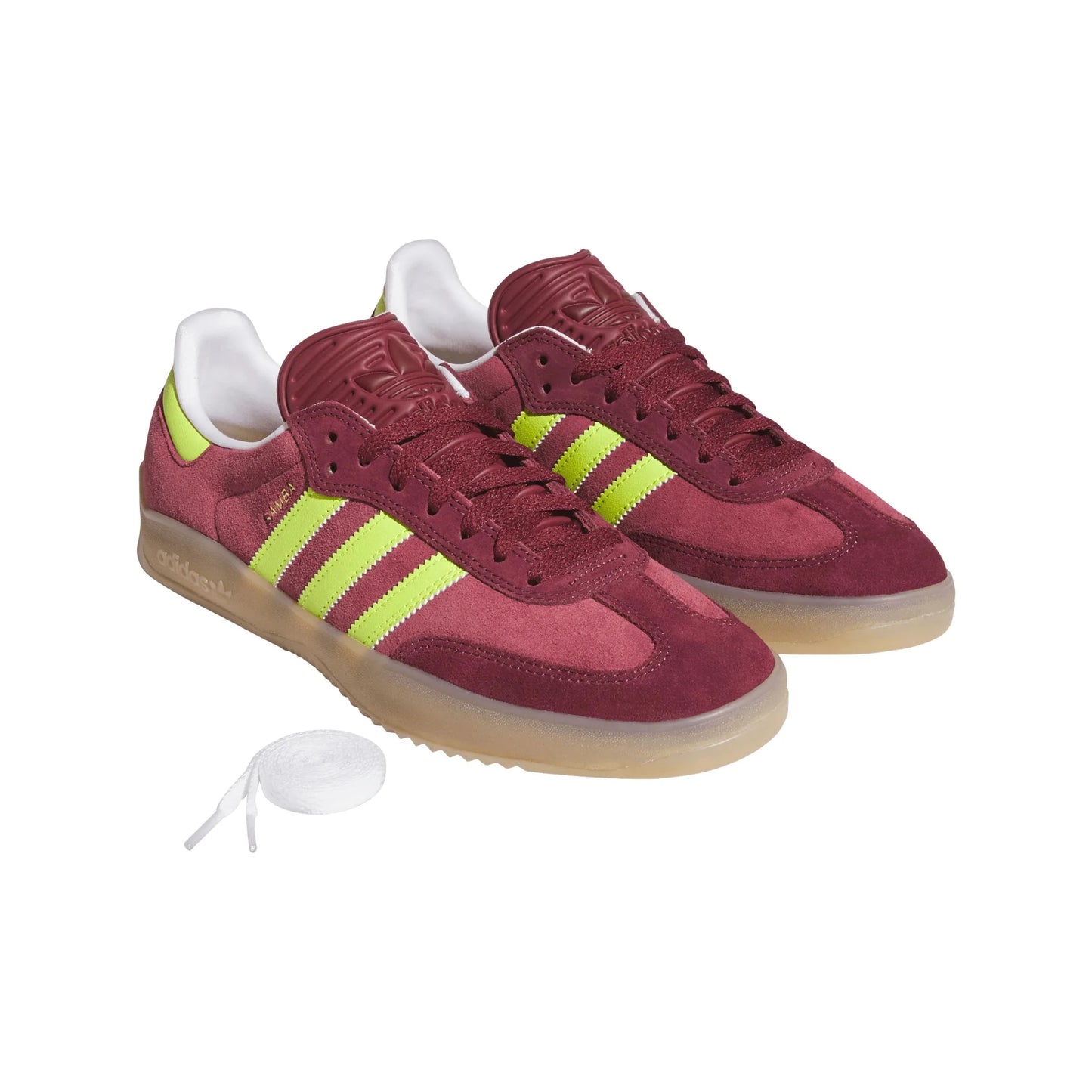 Adidas Puig Samba, maroon/semi solar yellow/shadow red - Tiki Room Skateboards - 2