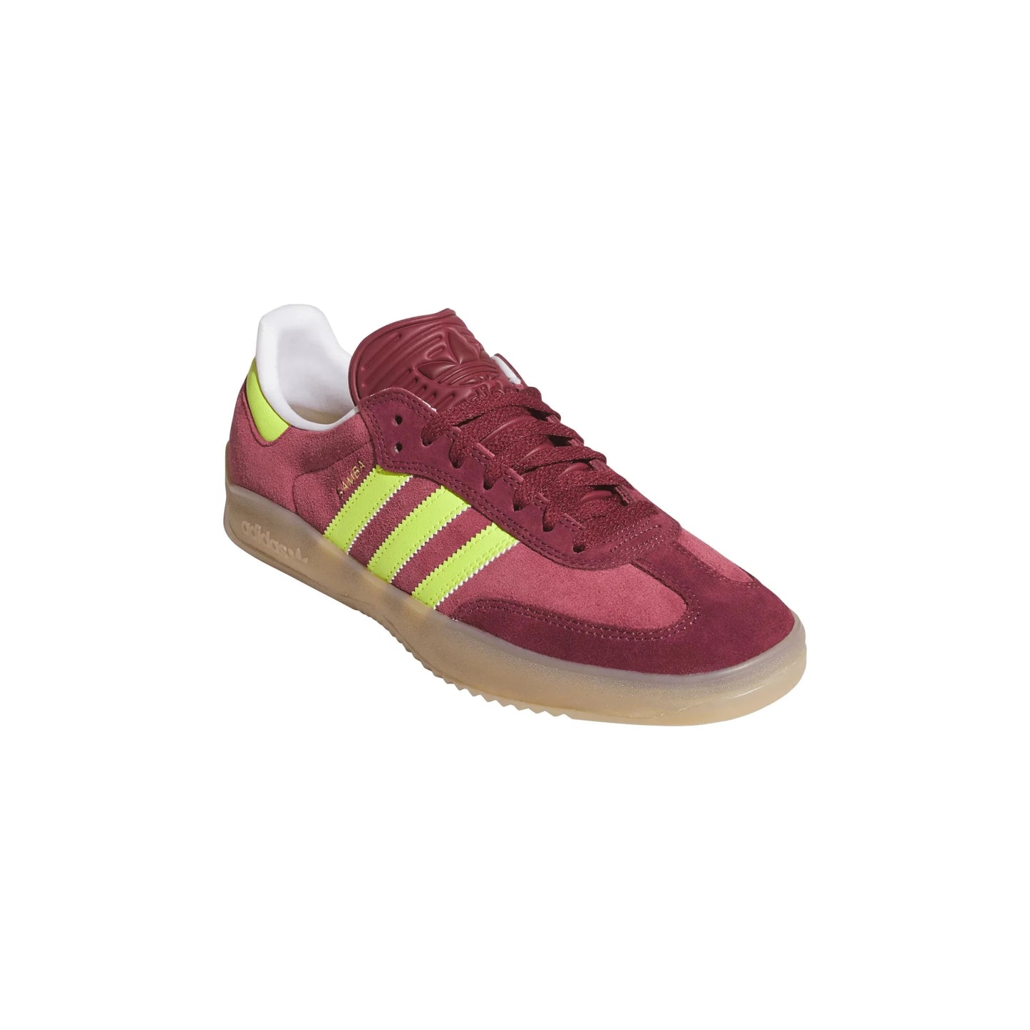 Adidas Puig Samba, maroon/semi solar yellow/shadow red - Tiki Room Skateboards - 5