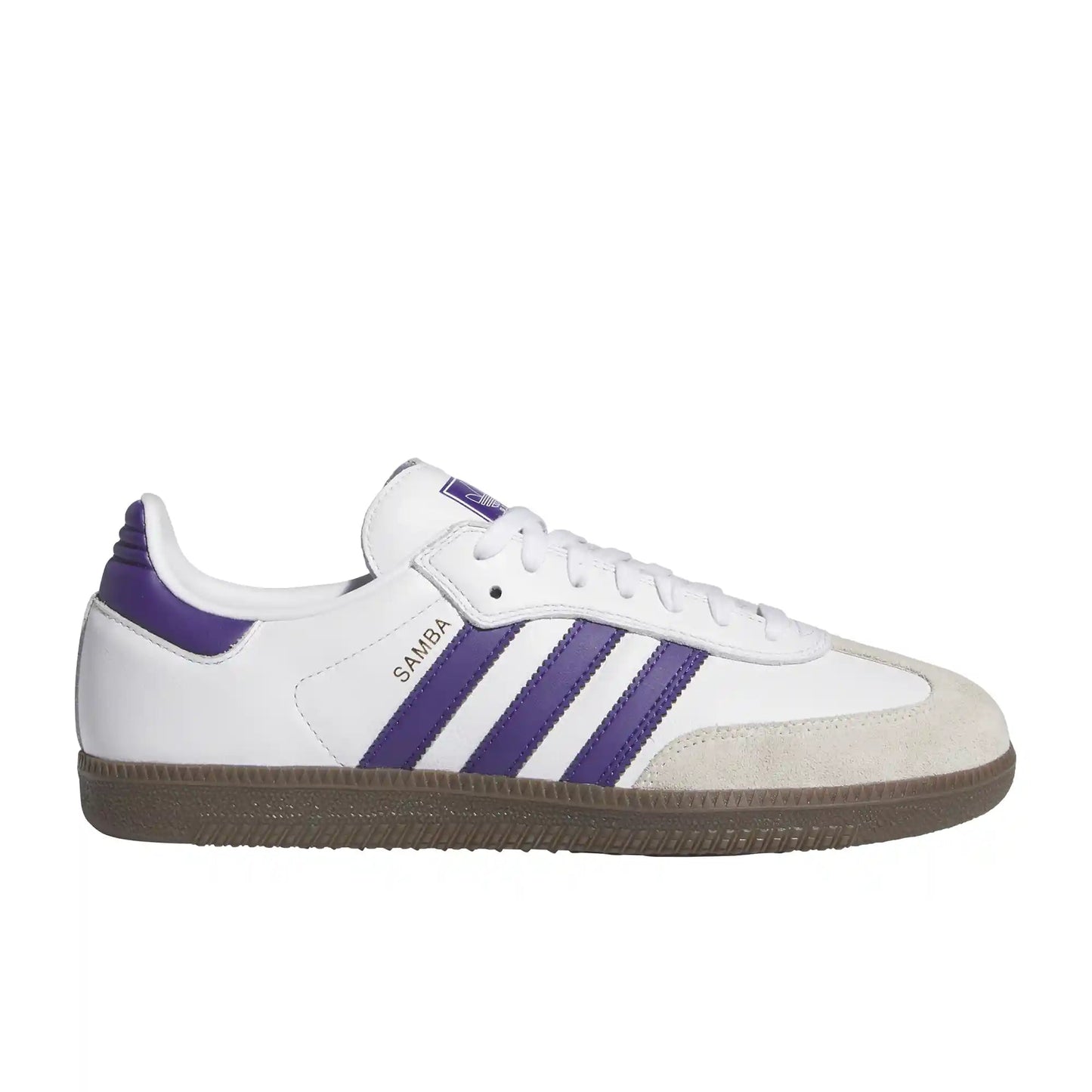 Adidas Samba Adv, cloud white / collegiate purple / gold metallic - Tiki Room Skateboards - 1