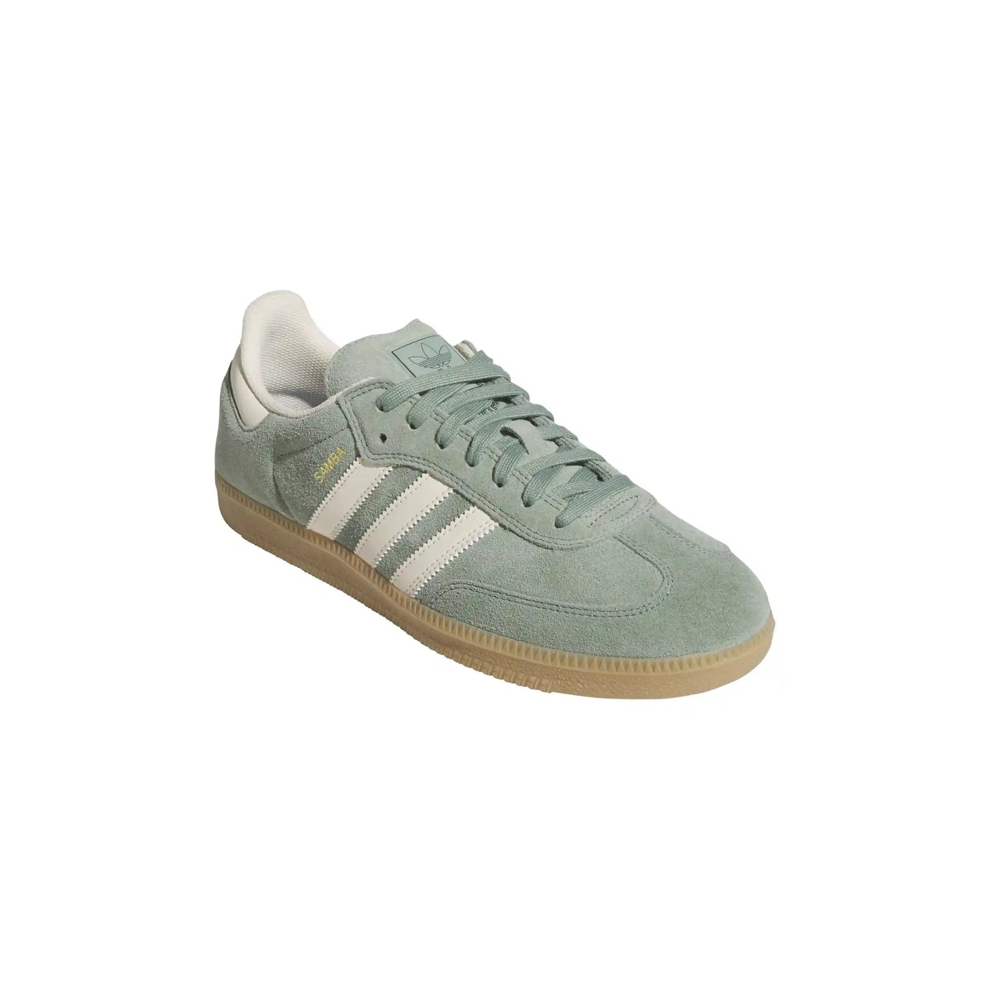 Adidas Samba Adv, silver green/wonder white/gold met. - Tiki Room Skateboards - 7