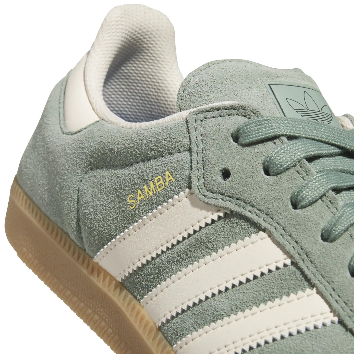 Adidas Samba Adv, silver green/wonder white/gold met. - Tiki Room Skateboards - 2