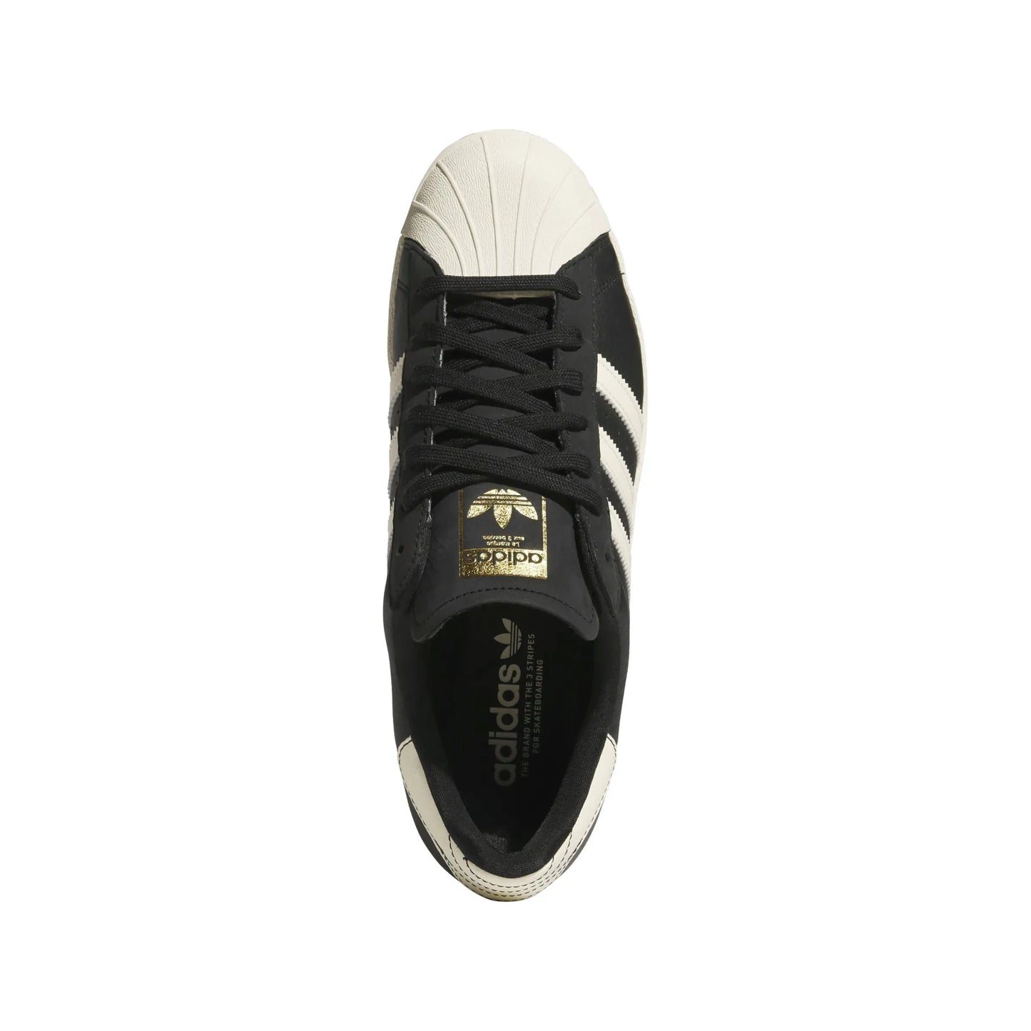 Adidas Superstar 80 ADV, core black/cream white/gold metallic - Tiki Room Skateboards - 8