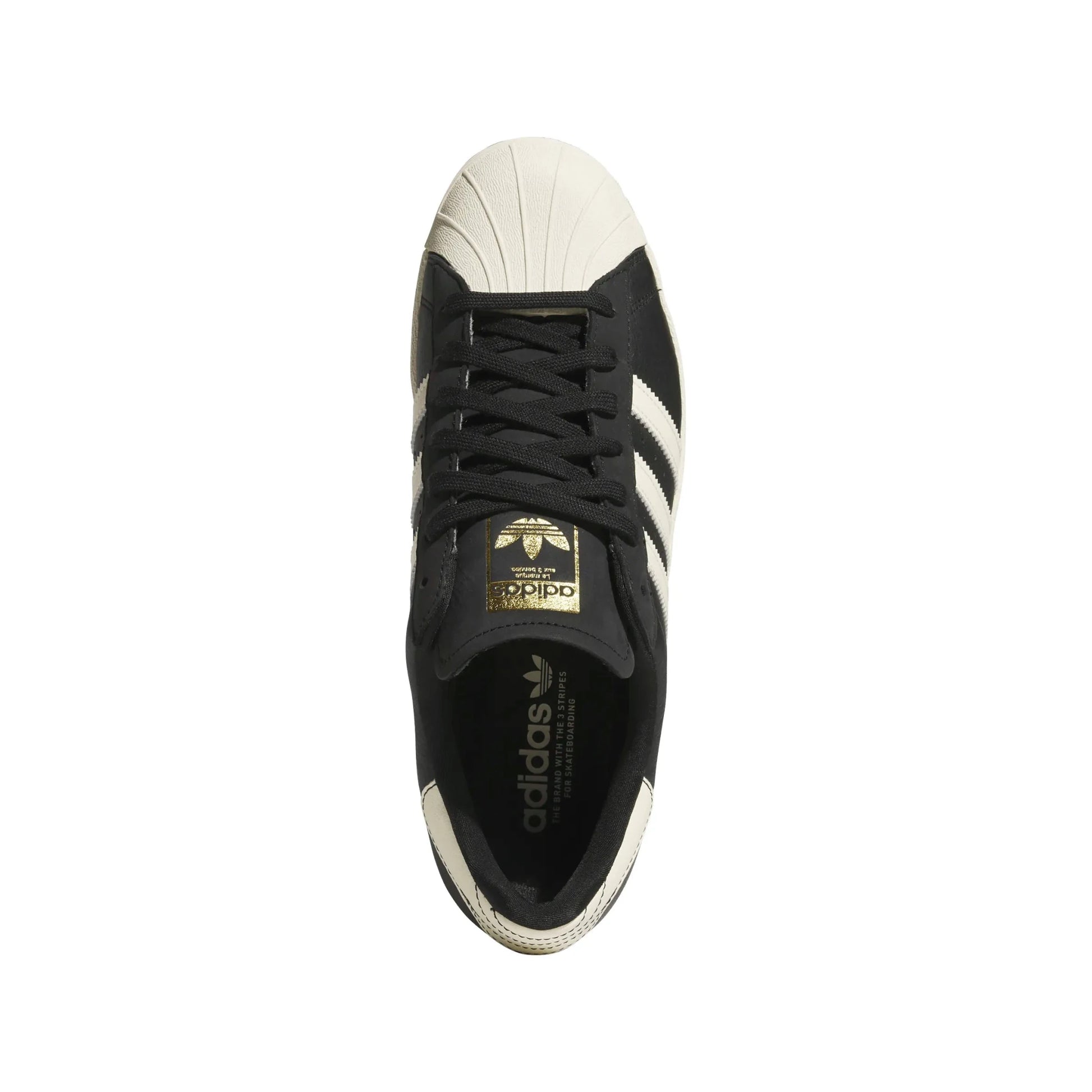 Adidas Superstar 80 ADV, core black/cream white/gold metallic - Tiki Room Skateboards - 8