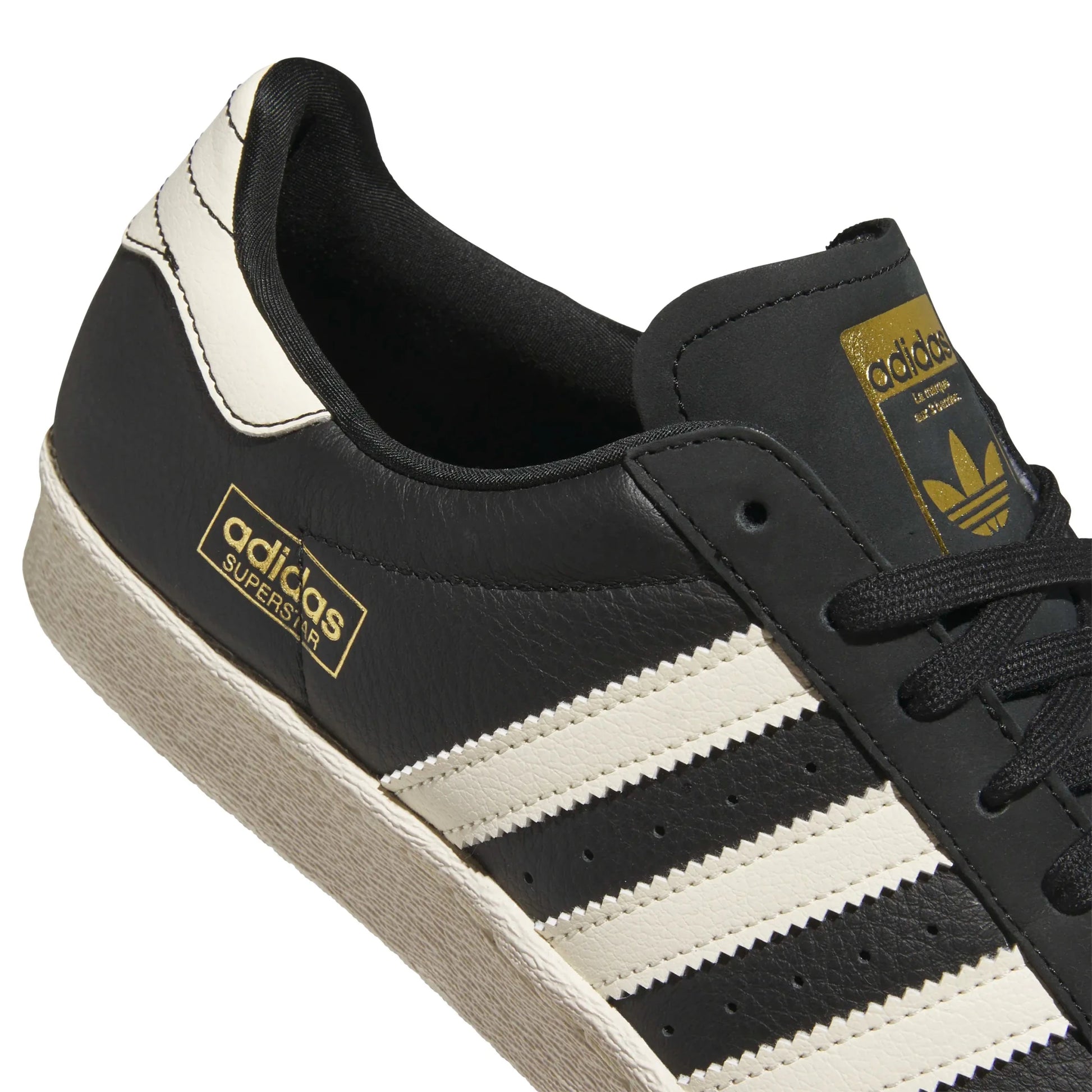 Adidas Superstar 80 ADV, core black/cream white/gold metallic - Tiki Room Skateboards - 5