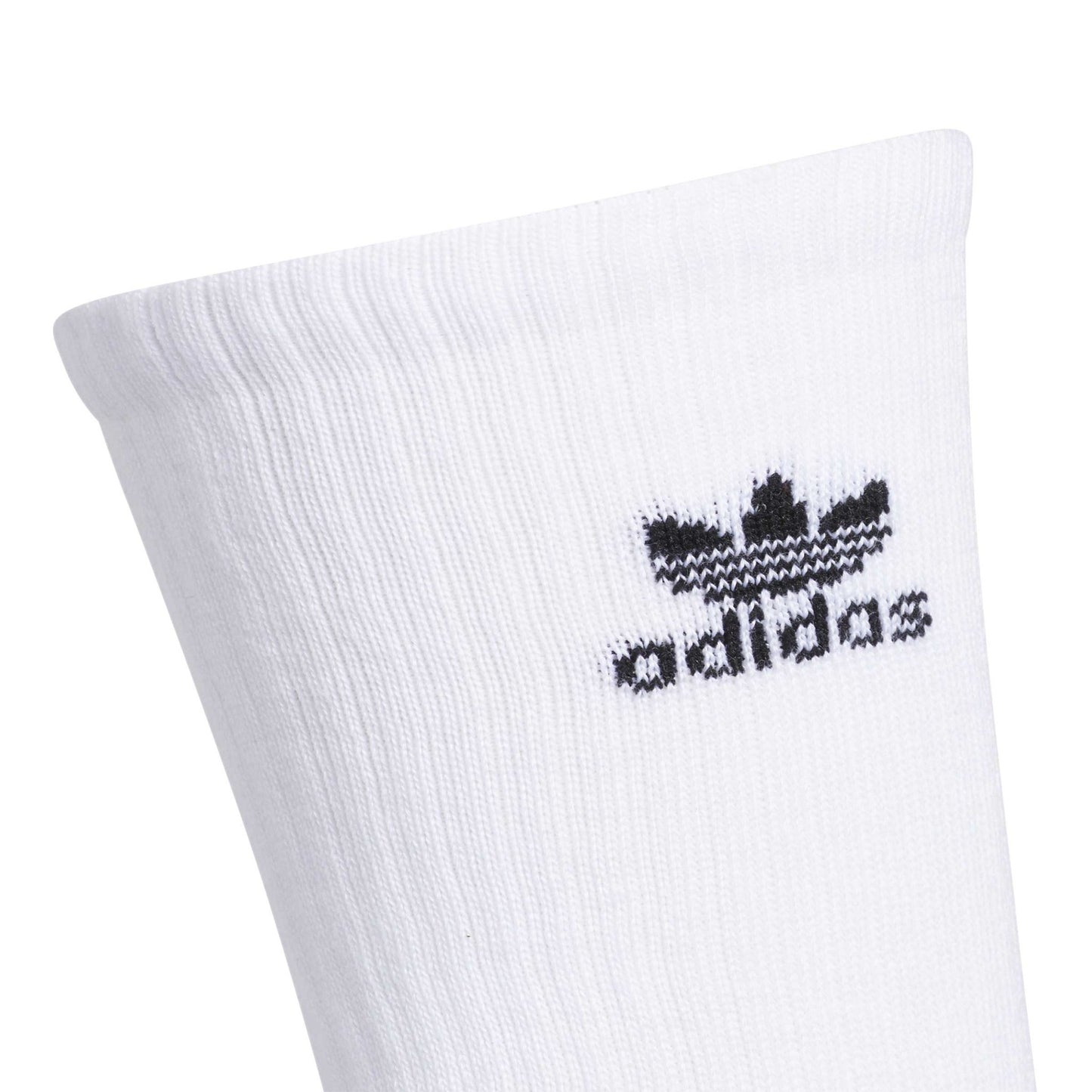 Adidas Trefoil Crew Socks 6 Pairs, white - black - Tiki Room Skateboards - 2